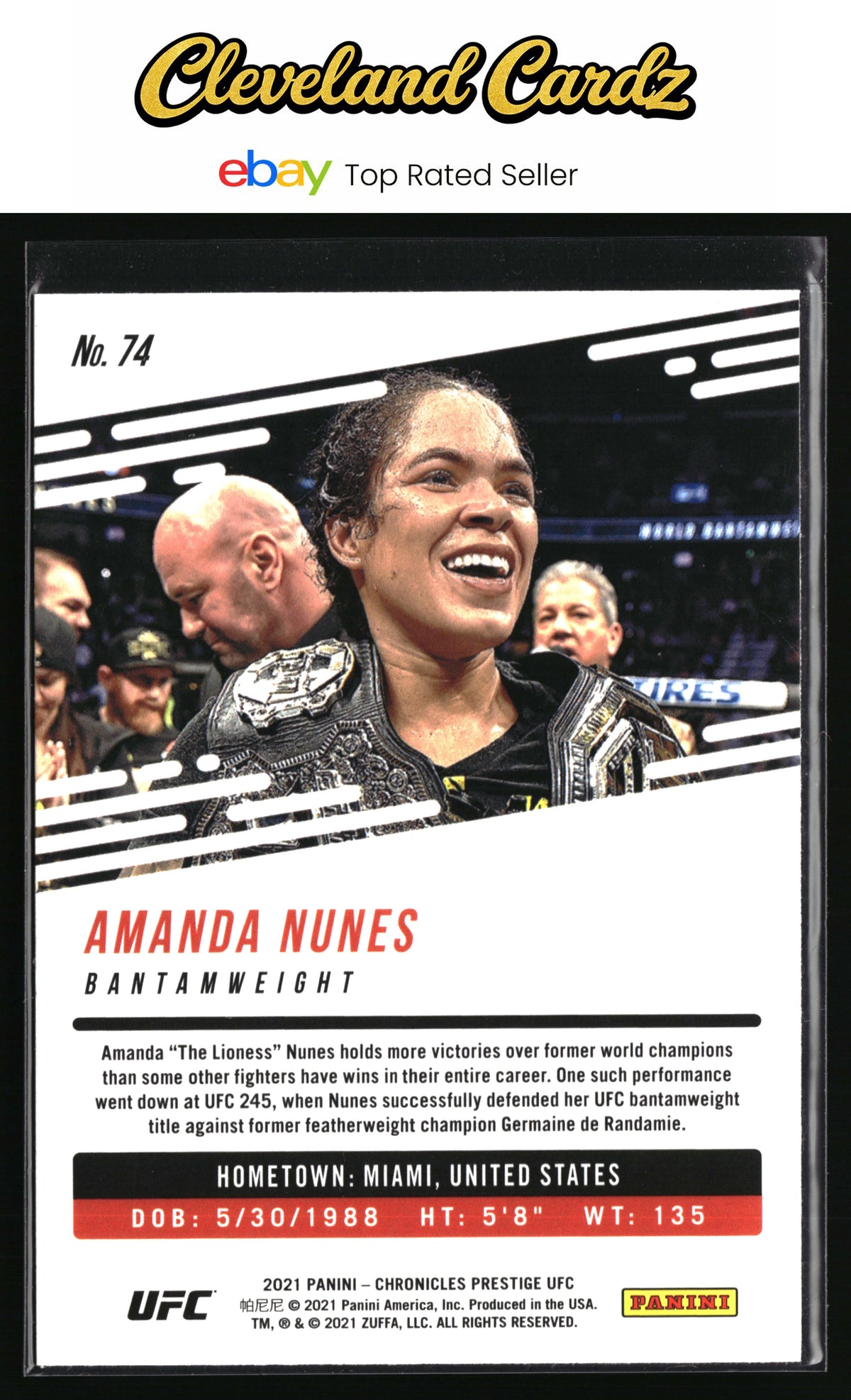 2021 Panini Chronicles UFC #74 Amanda Nunes