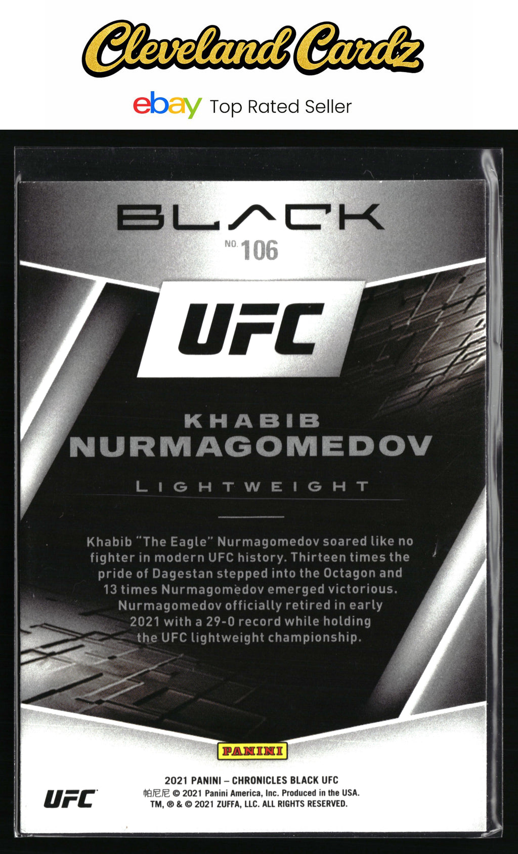 2021 Panini Chronicles UFC #106 Khabib Nurmagomedov