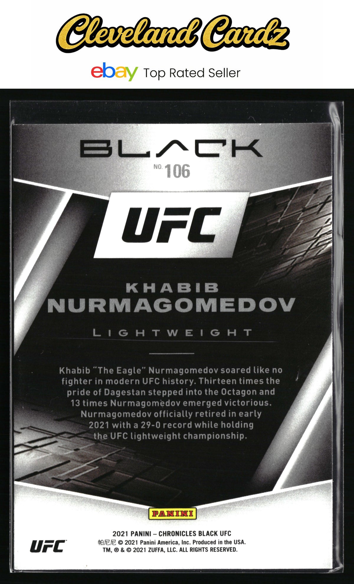 2021 Panini Chronicles UFC #106 Khabib Nurmagomedov