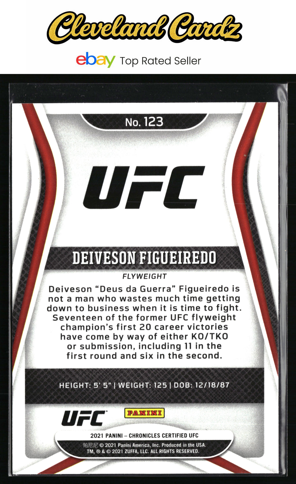 2021 Panini Chronicles UFC #123 Deiveson Figueiredo