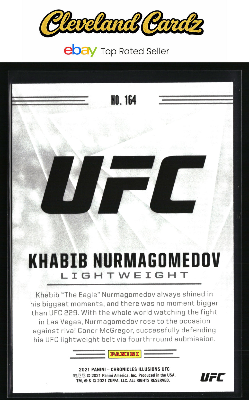 2021 Panini Chronicles UFC #164 Khabib Nurmagomedov