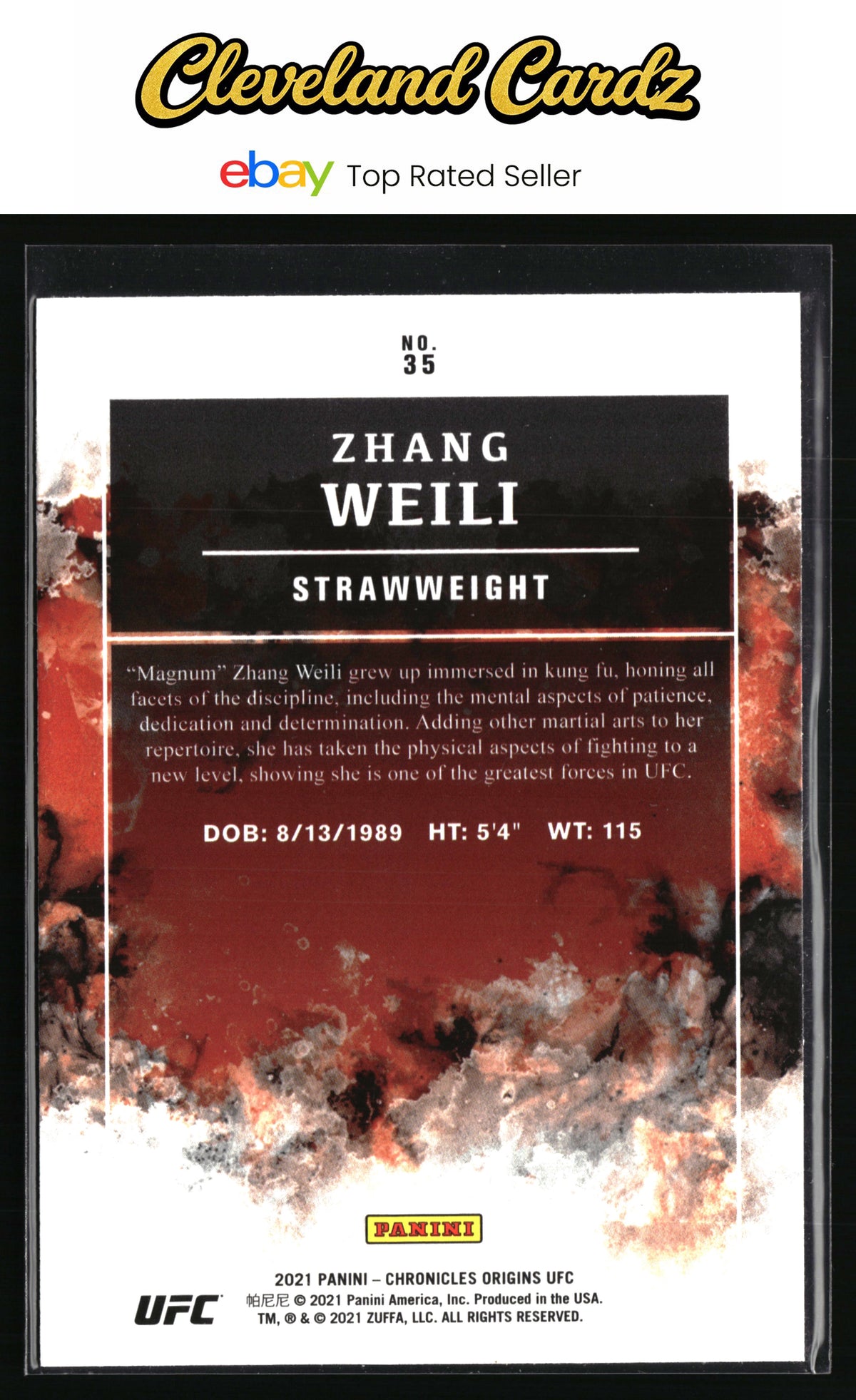 2021 Panini Chronicles UFC #35 Zhang Weili