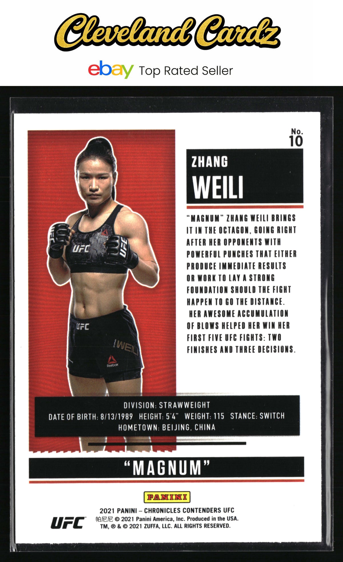 2021 Panini Chronicles UFC #10 Zhang Weili