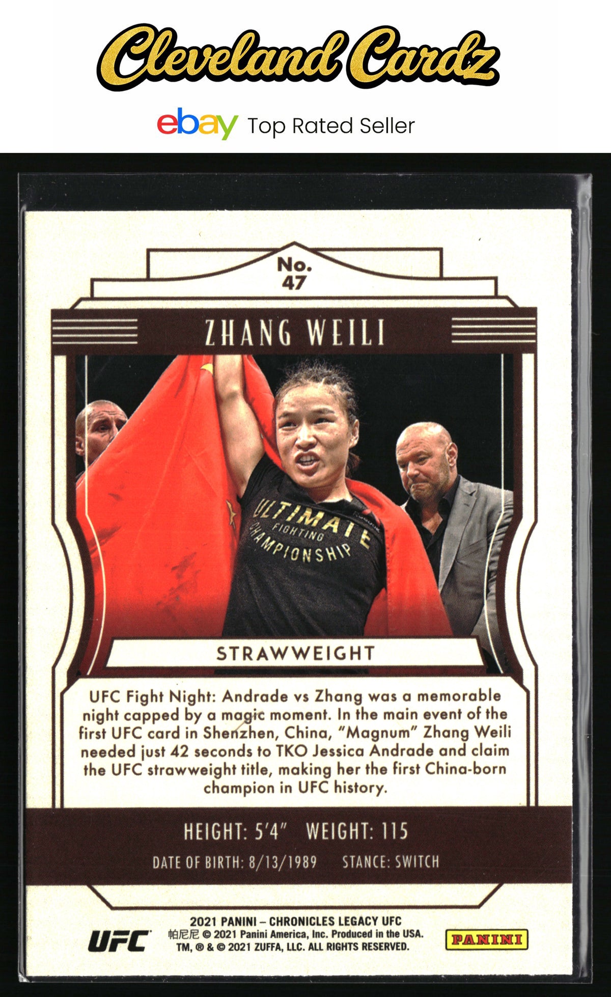 2021 Panini Chronicles UFC #47 Zhang Weili