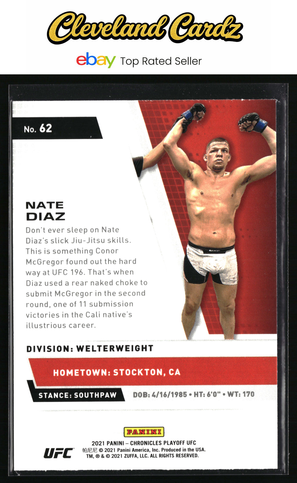 2021 Panini Chronicles UFC #62 Nate Diaz
