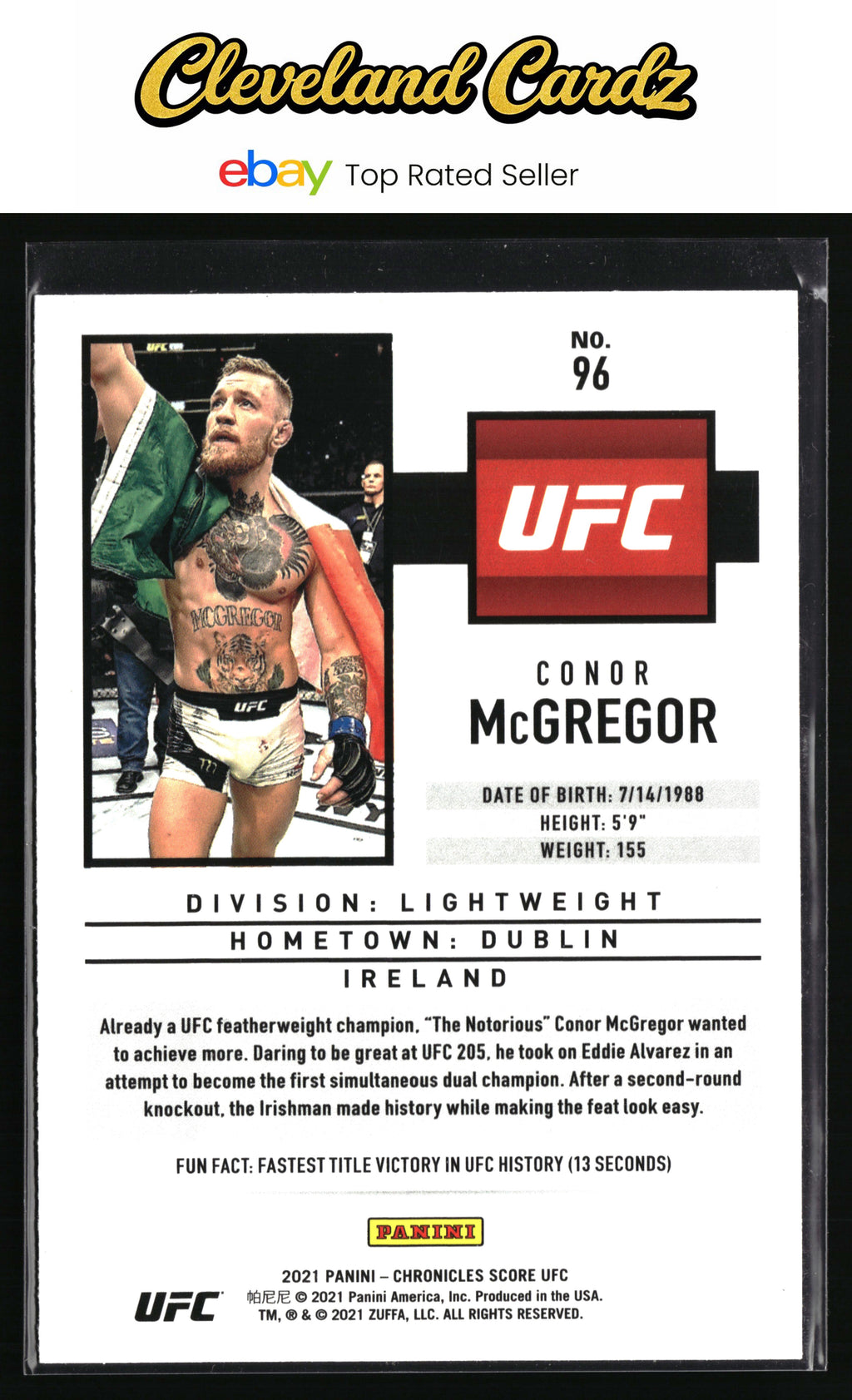 2021 Panini Chronicles UFC #96 Conor McGregor