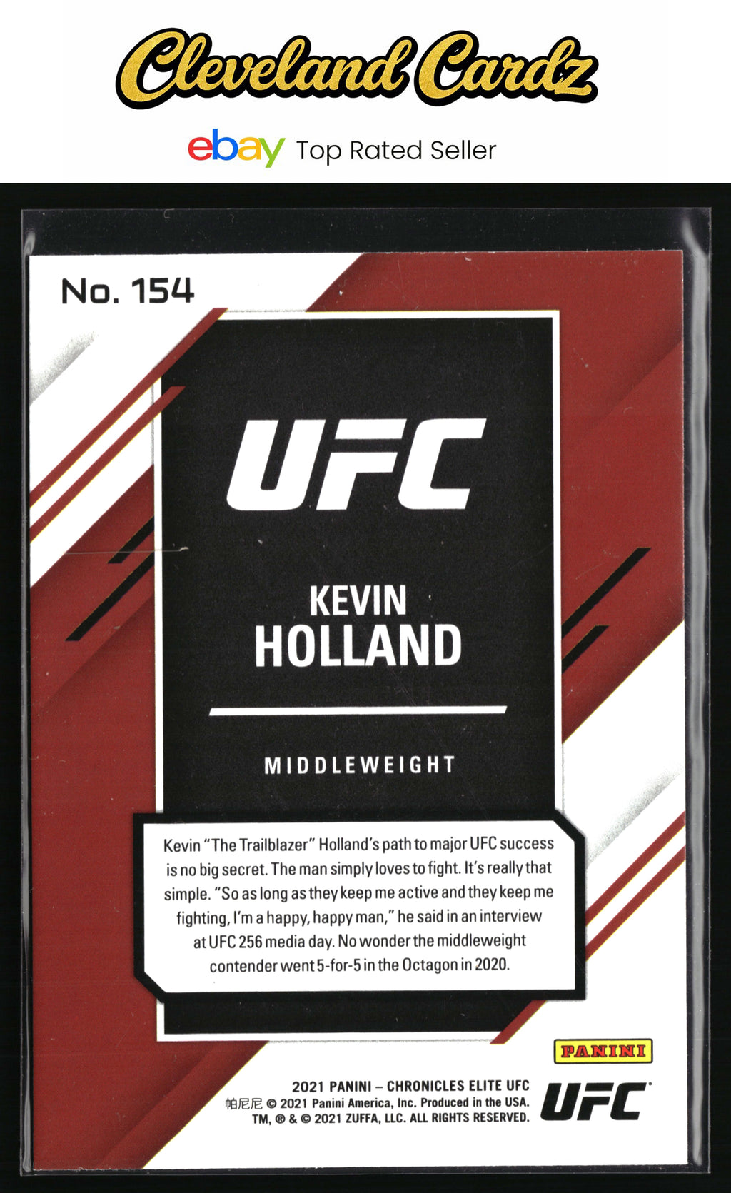 2021 Panini Chronicles UFC #154 Kevin Holland