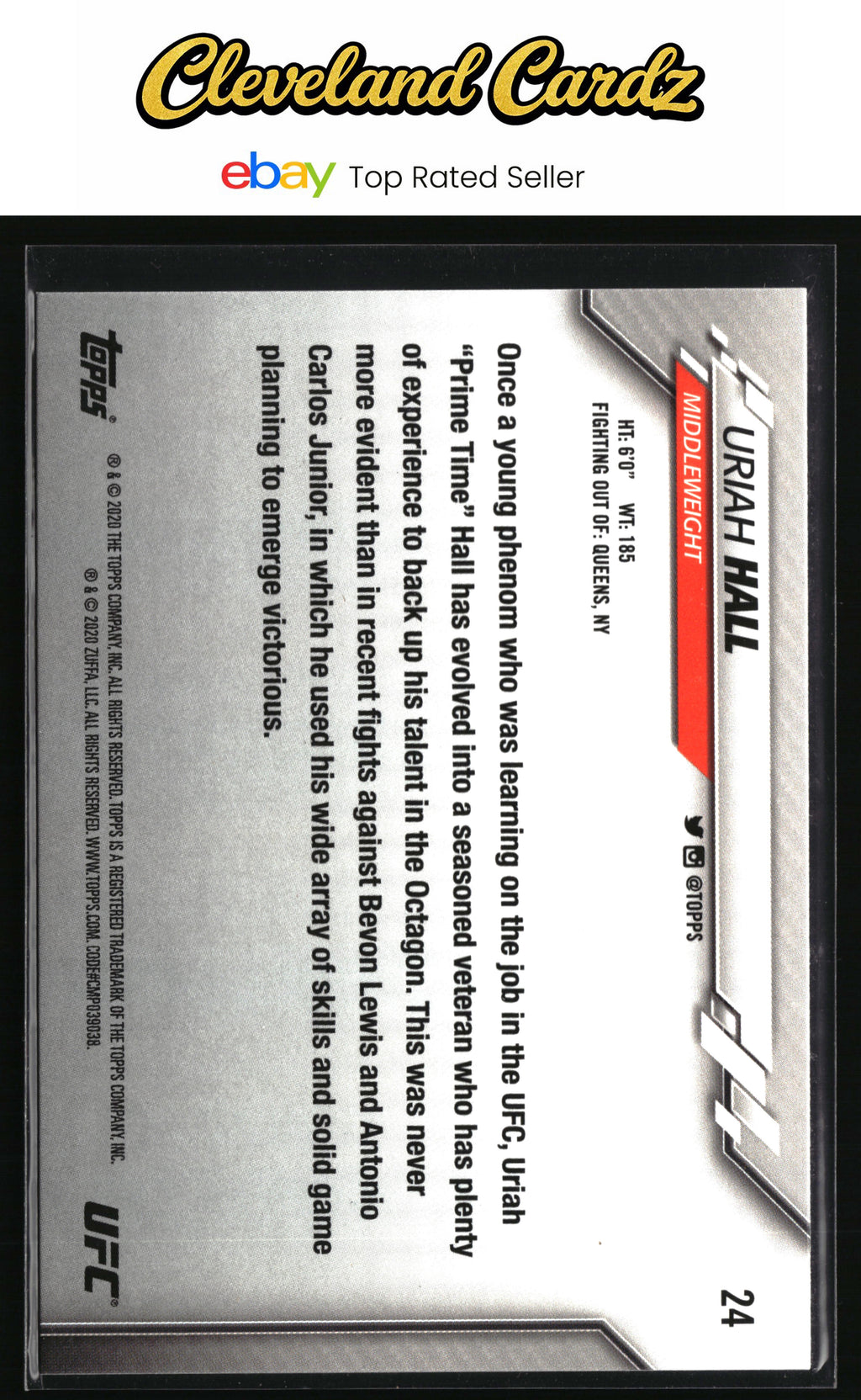2020 Topps UFC #24 Uriah Hall