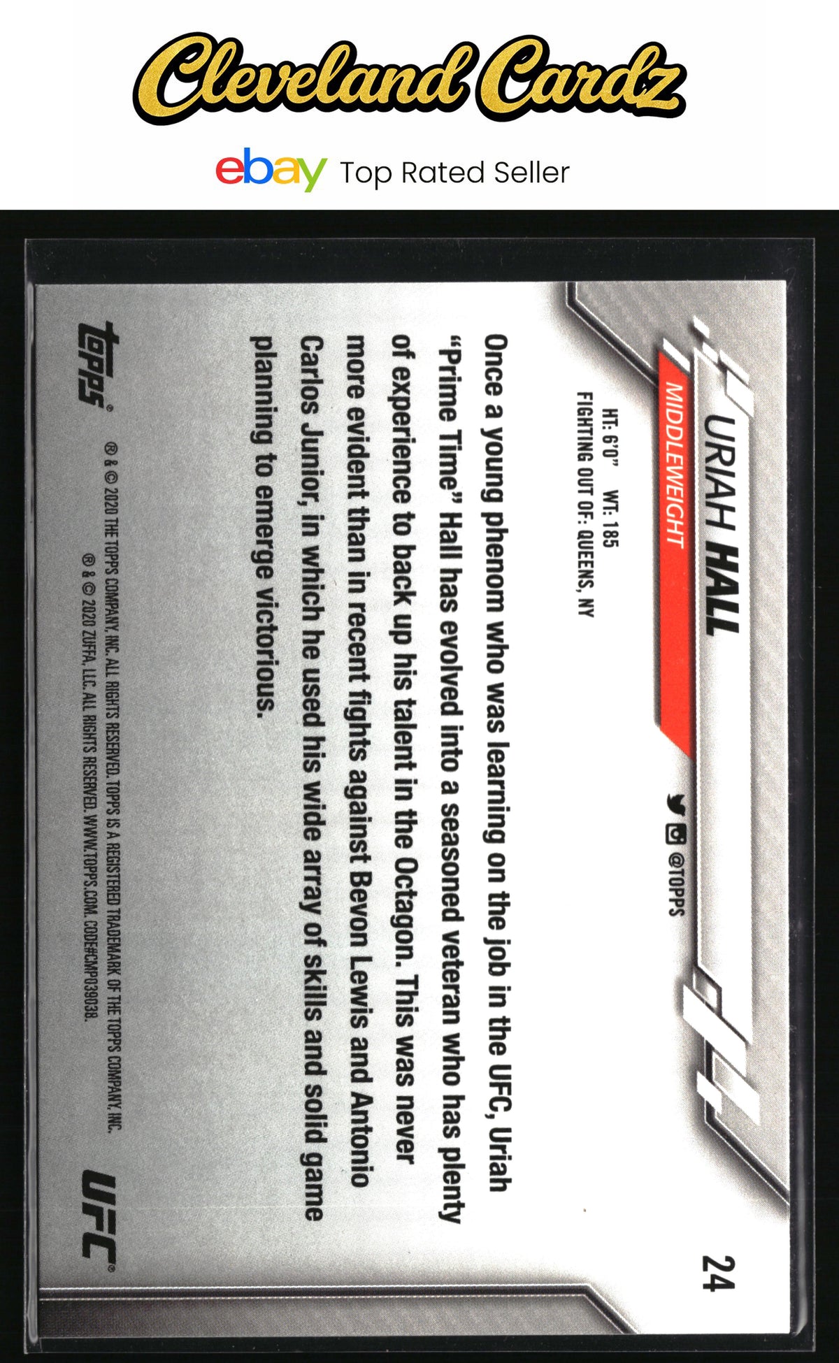 2020 Topps UFC #24 Uriah Hall