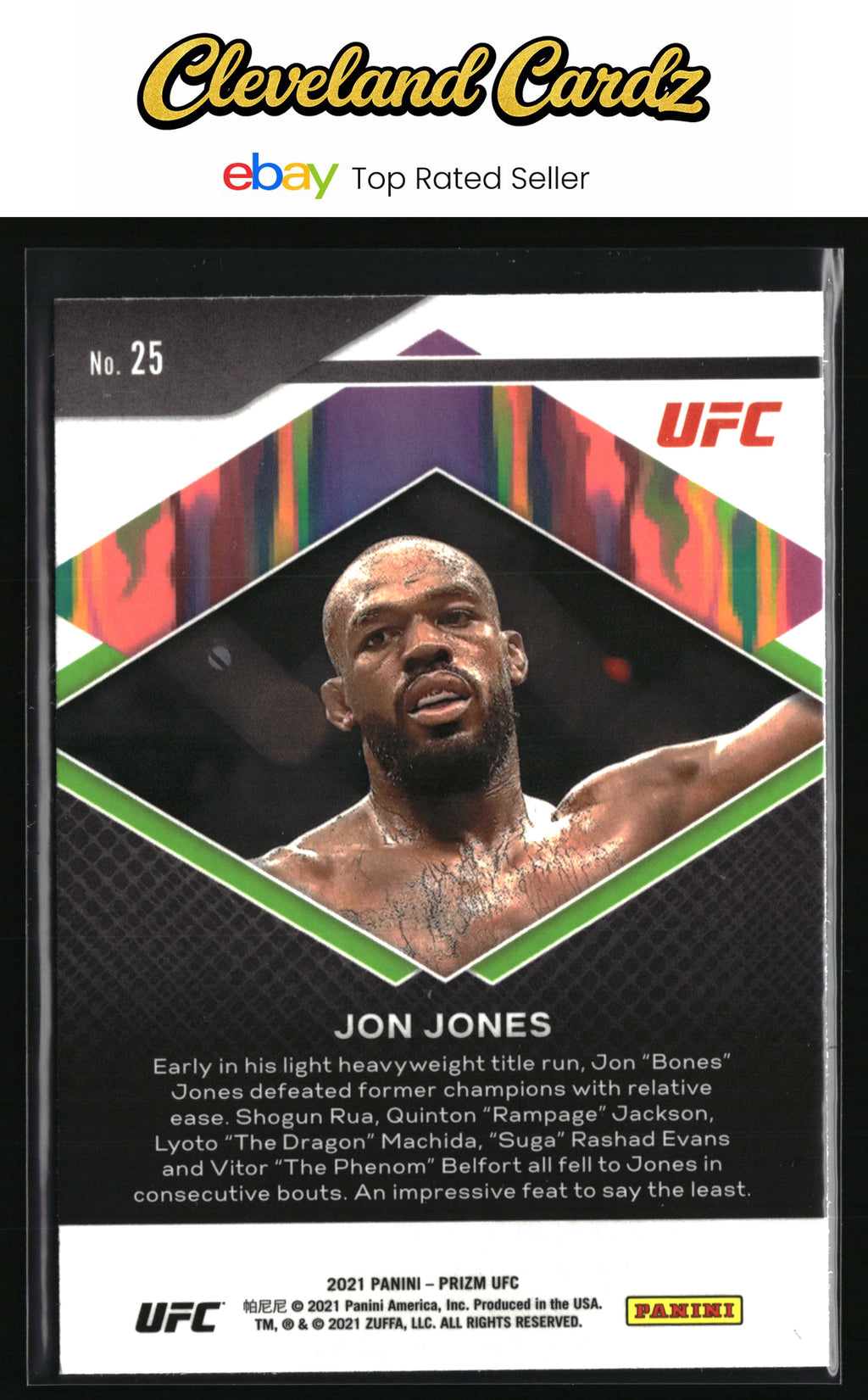 2021 Panini Prizm UFC #25 Jon Jones Fearless