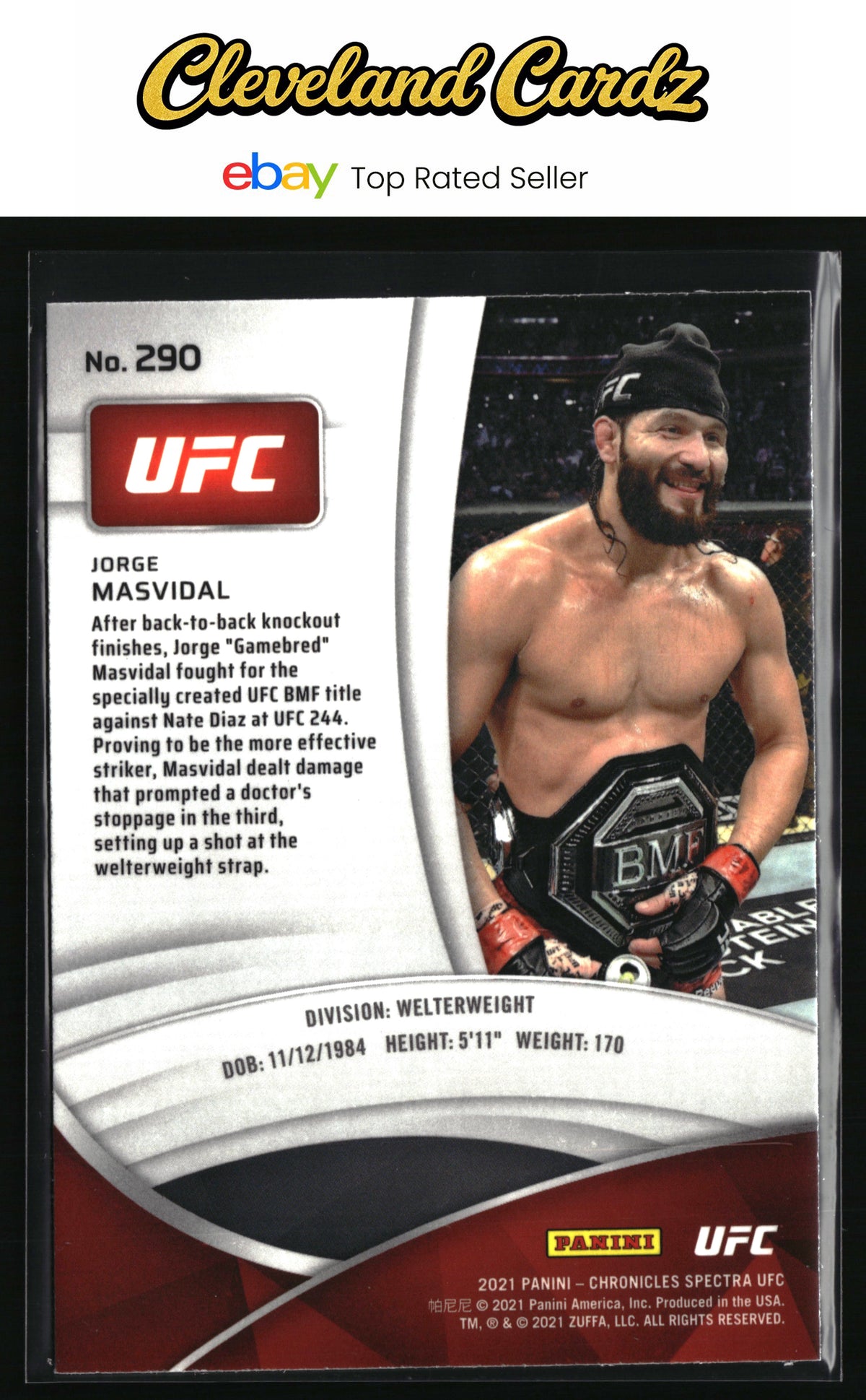 2021 Panini Chronicles UFC #283 Kevin Holland