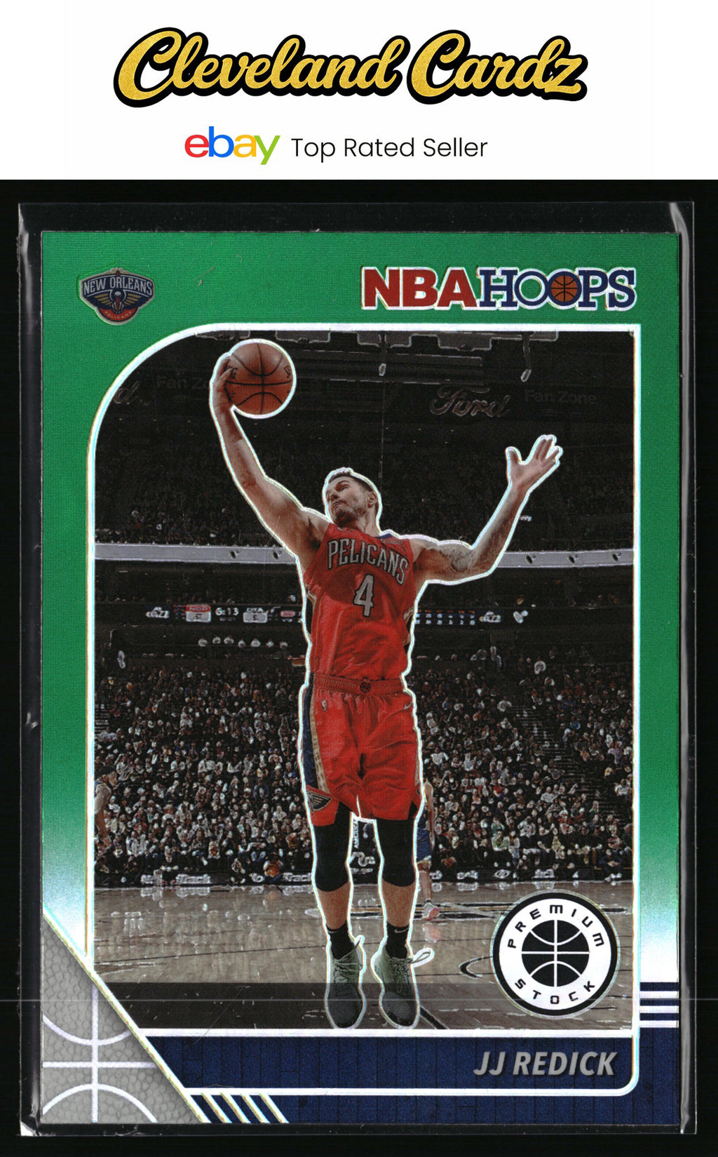 2019-20 Hoops Premium Stock #148 JJ Redick Prizms Green