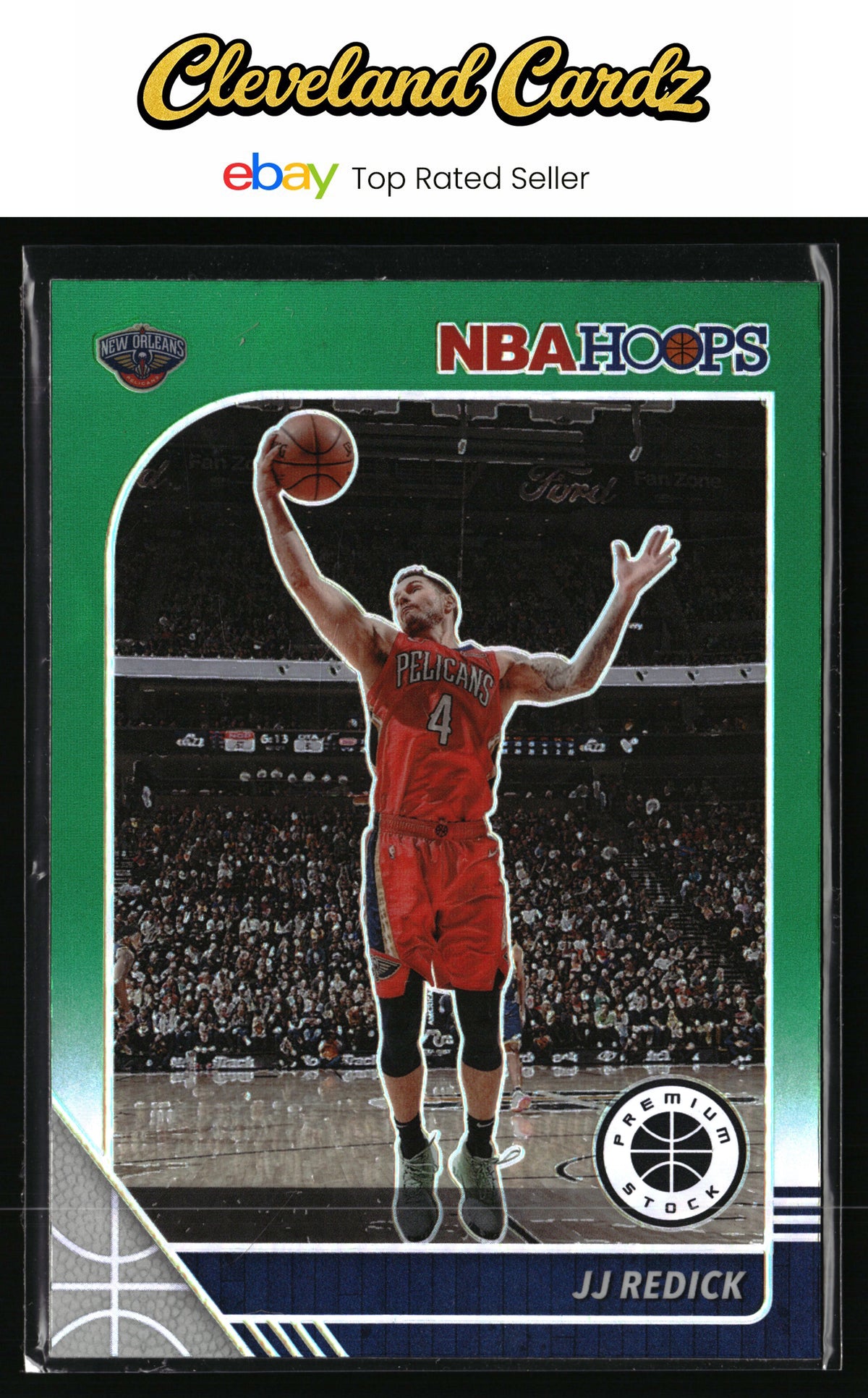 2019-20 Hoops Premium Stock #148 JJ Redick Prizms Green