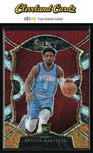 2020-21 Panini Select #98 Kenyon Martin Jr. Red White Orange Shimmer