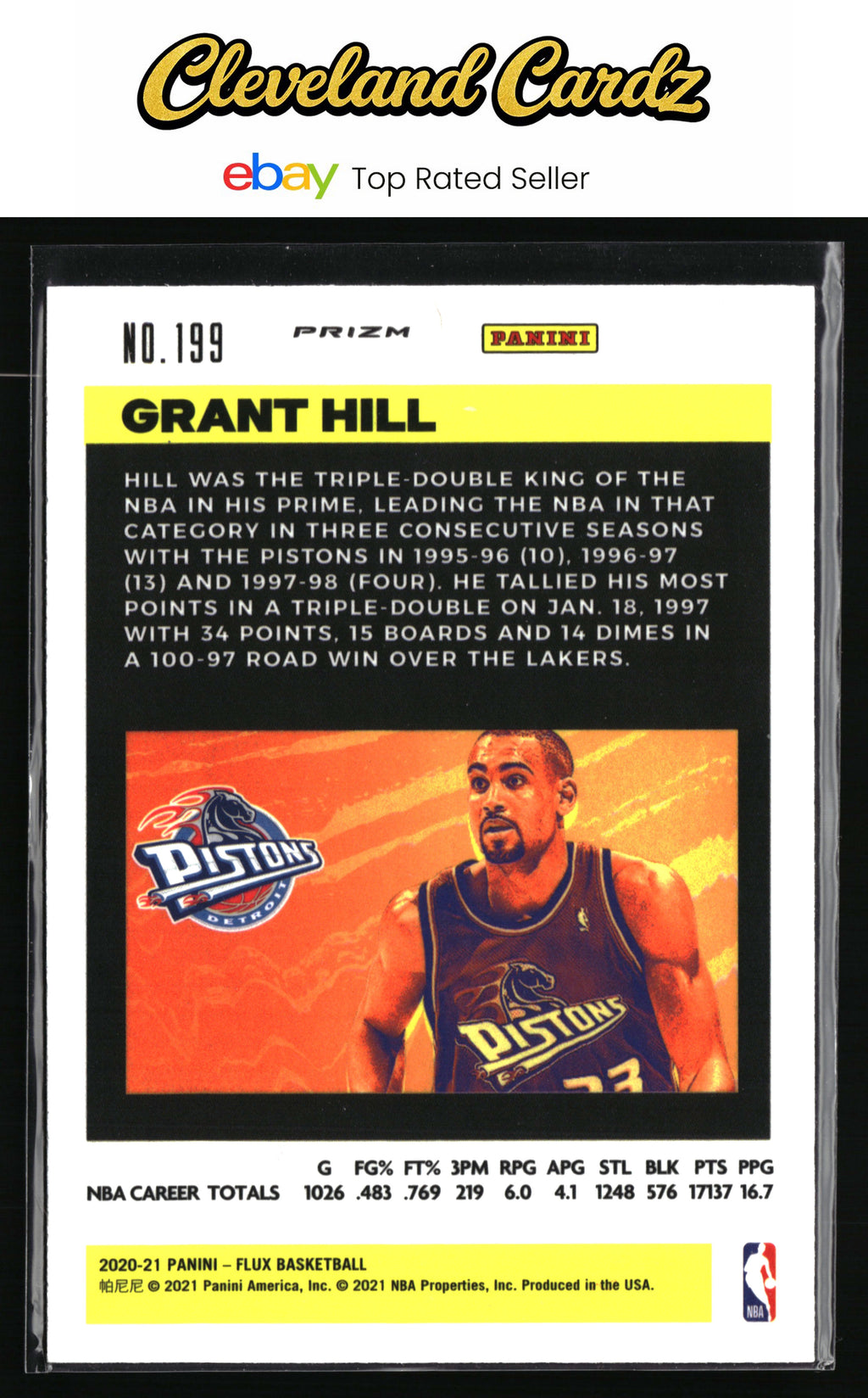 2020-21 Panini Flux #199 Grant Hill Pulsar