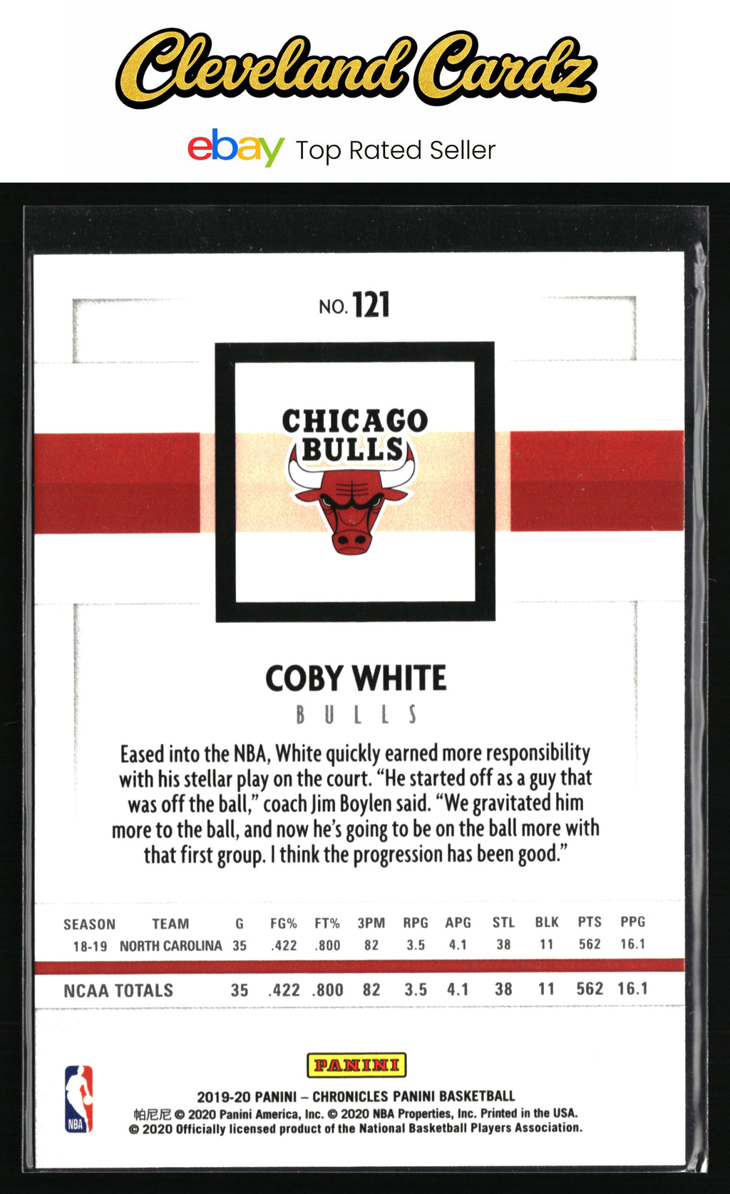 2019-20 Panini Chronicles #121 Coby White