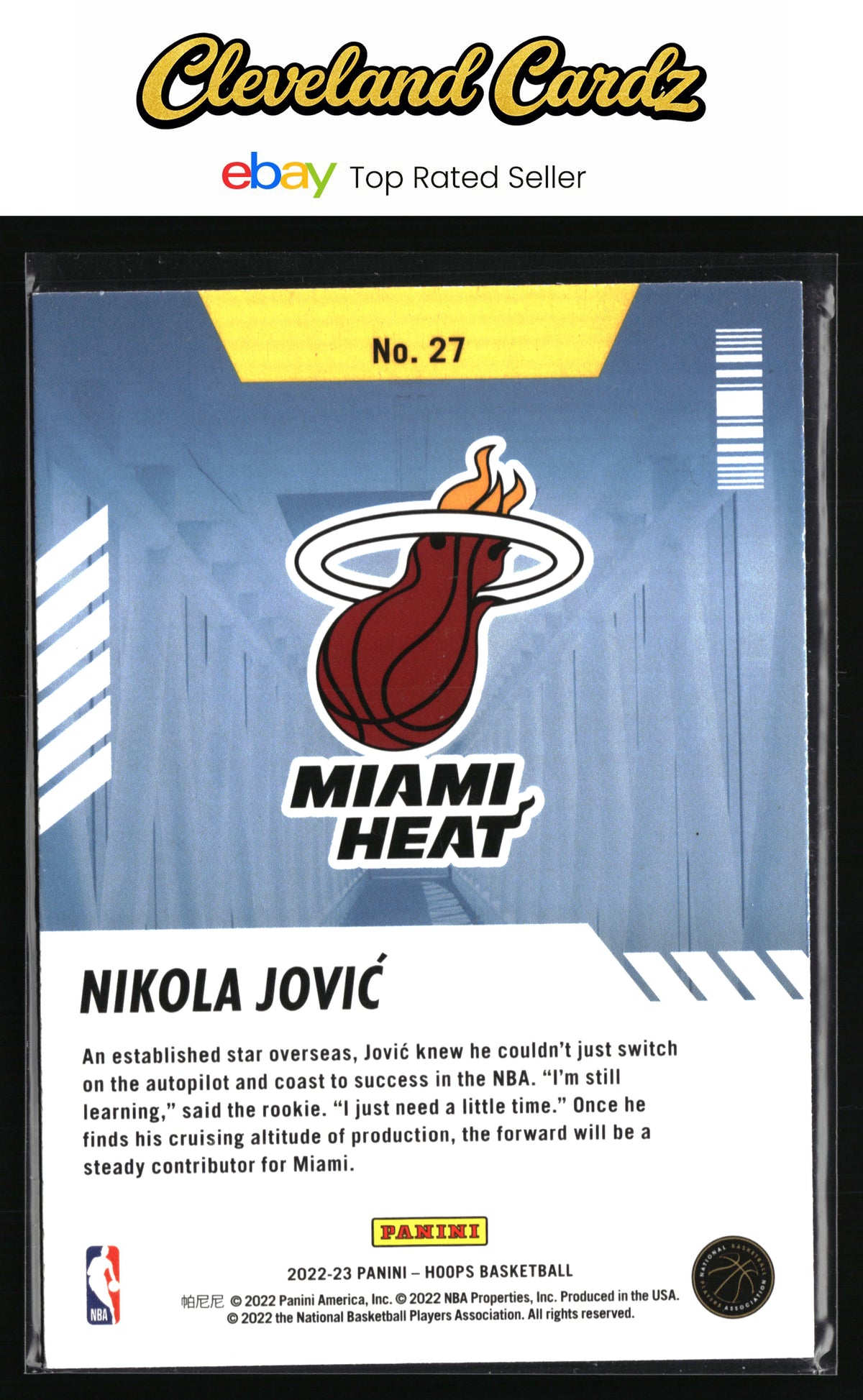 2022-23 Hoops Winter #27 Nikola Jovic Arriving Now
