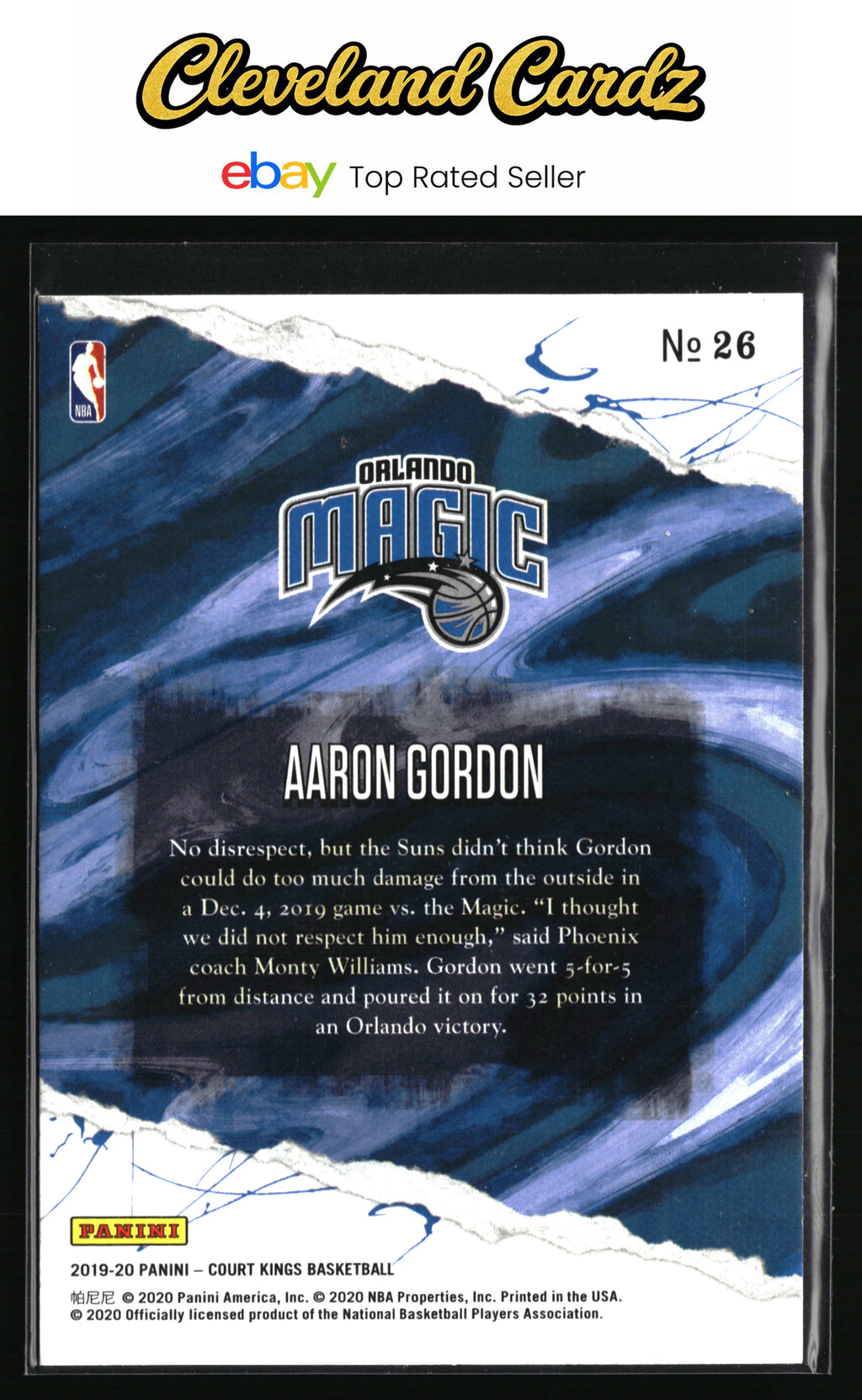 2019-20 Panini Court Kings #26 Aaron Gordon