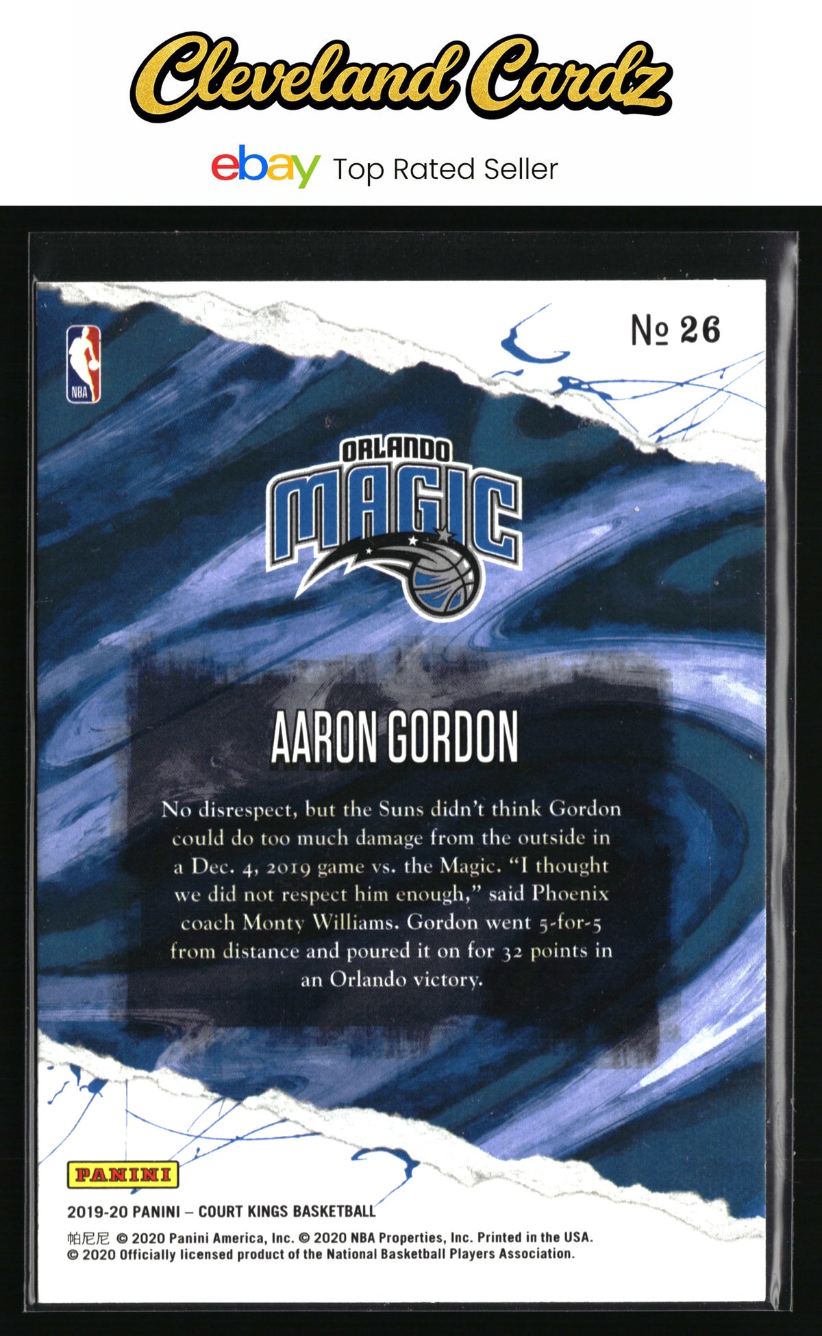 2019-20 Panini Court Kings #26 Aaron Gordon