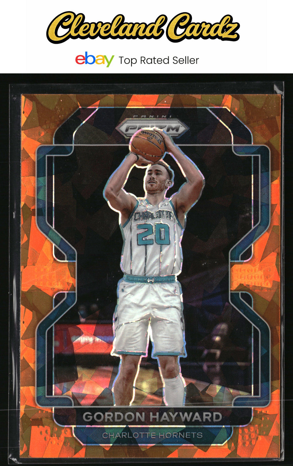 2021-22 Panini Prizm #106 Gordon Hayward Orange Ice