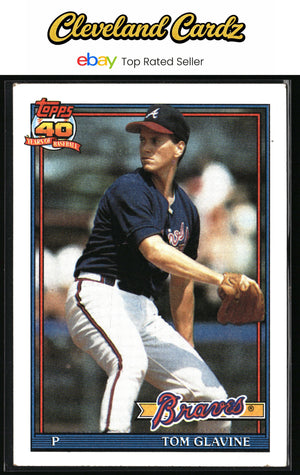 1991 Topps #82b Tom Glavine