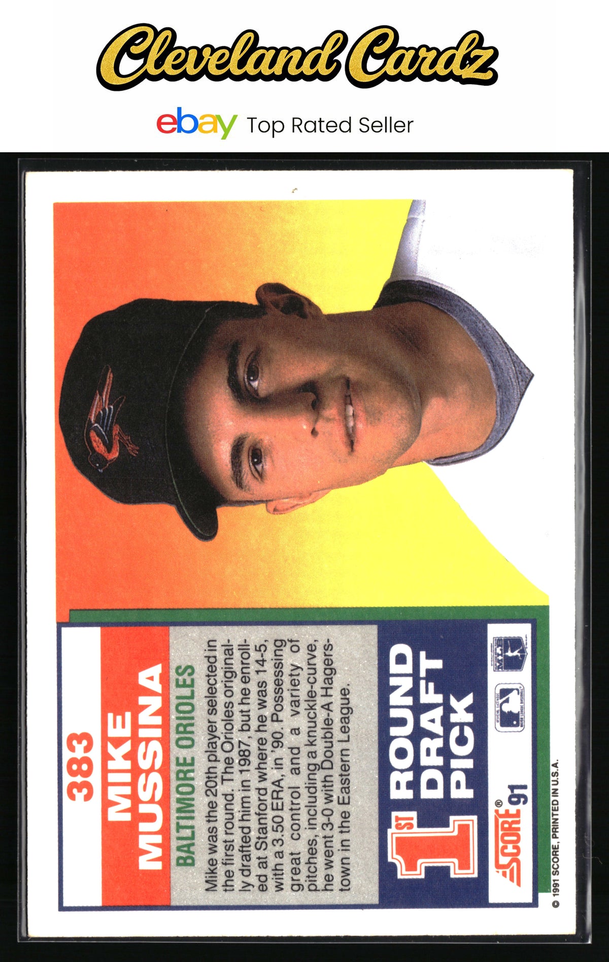 1991 Score #383 Mike Mussina