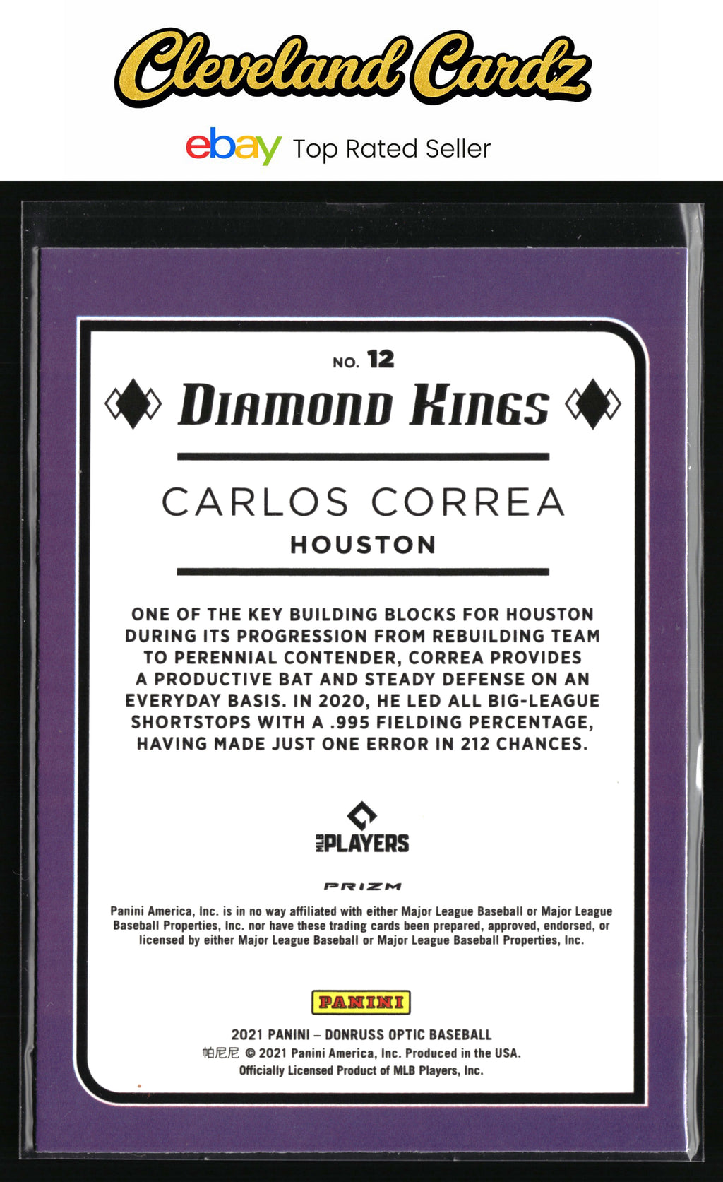 2021 Donruss Optic #12 Carlos Correa Holo