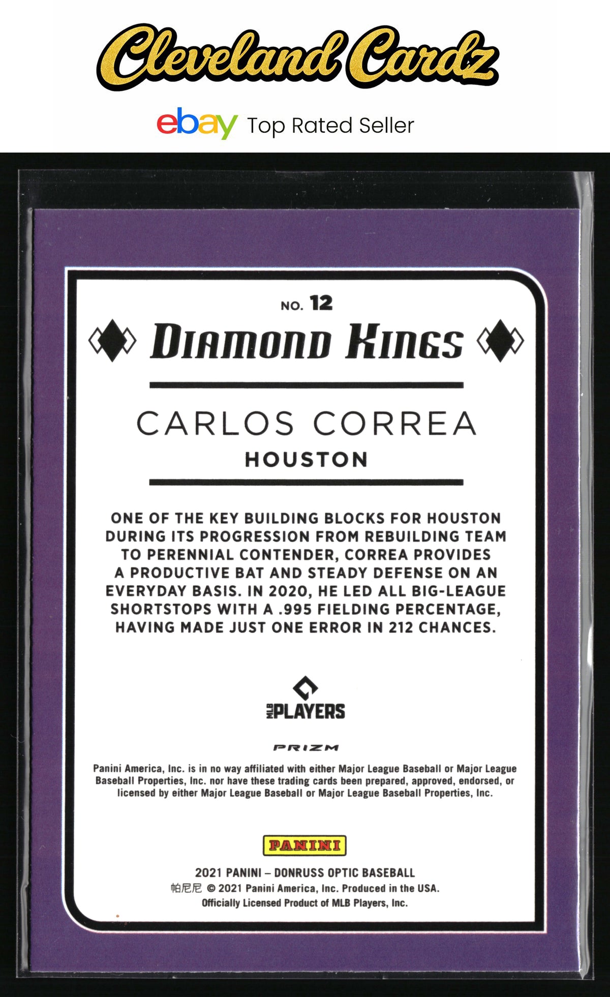 2021 Donruss Optic #12 Carlos Correa Holo