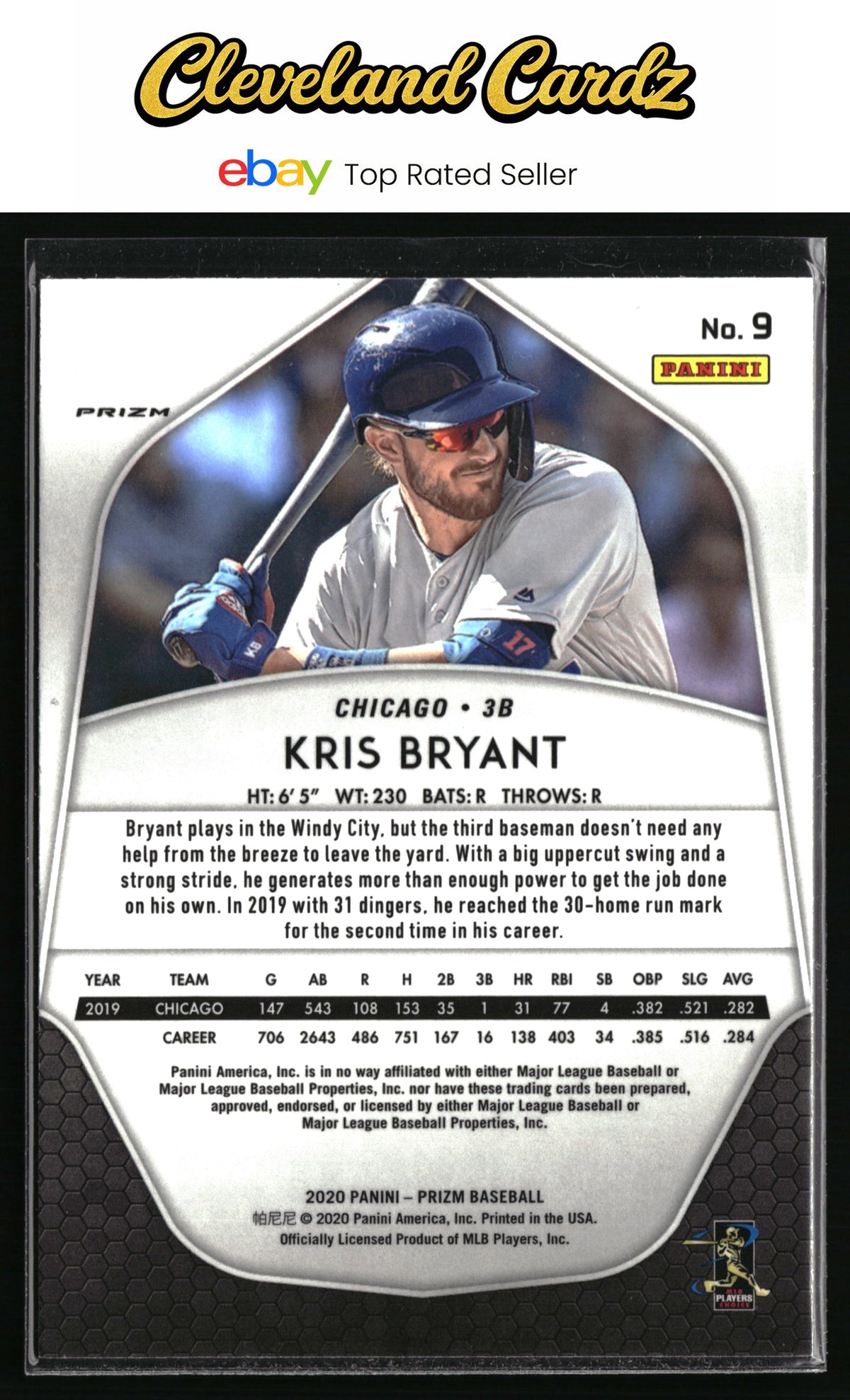 2020 Panini Prizm #9 Kris Bryant Purple Prizm