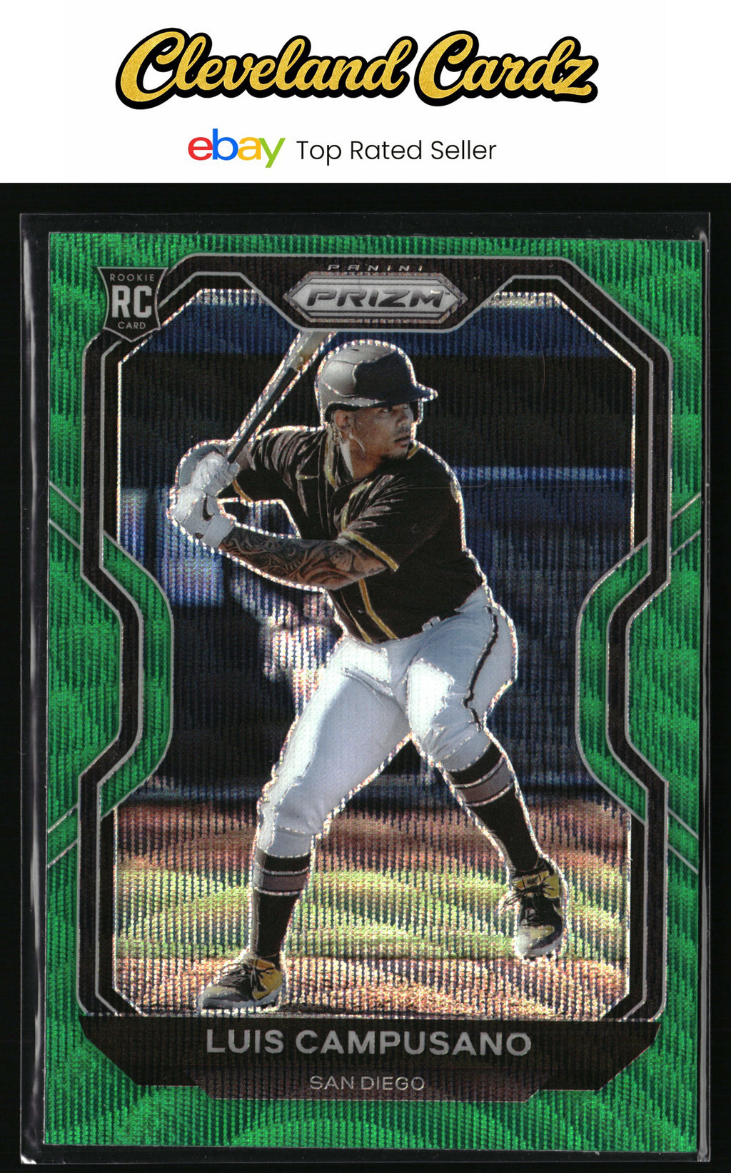 2021 Panini Prizm #8 Luis Campusano Green Wave Prizm