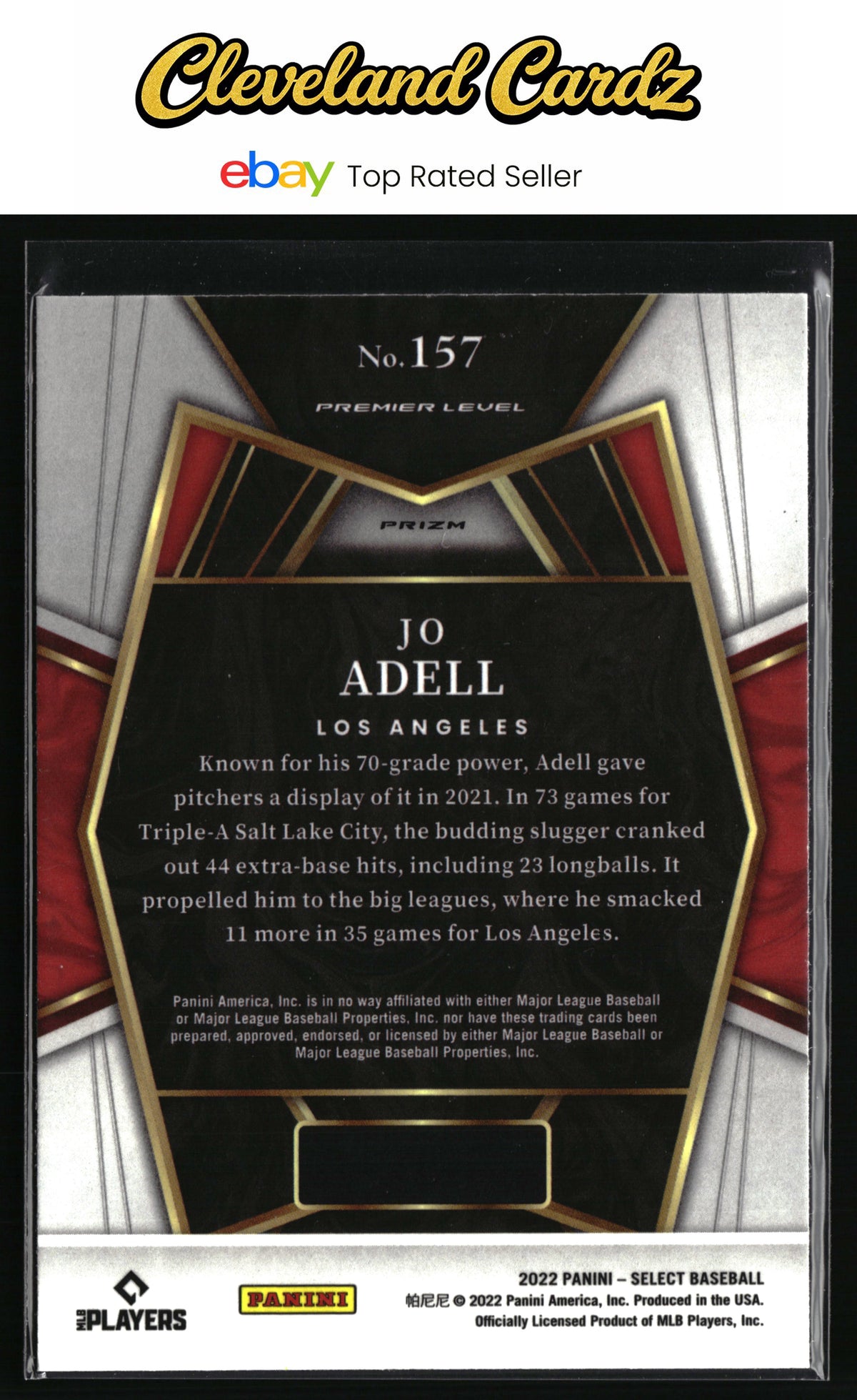 2022 Panini Select #157 Jo Adell Tri-Color