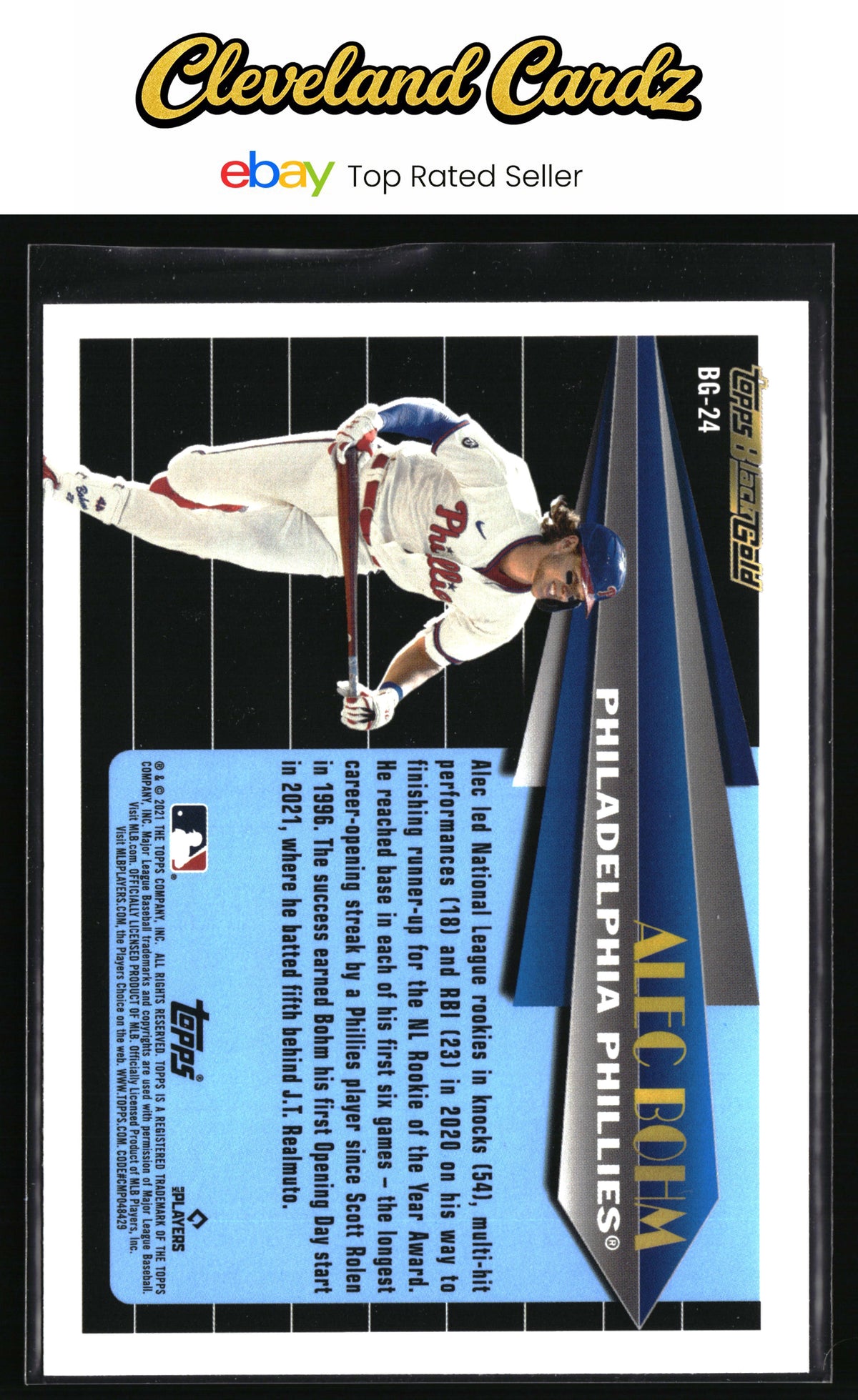 2021 Topps Update #BG-24 Alec Bohm Topps Black Gold