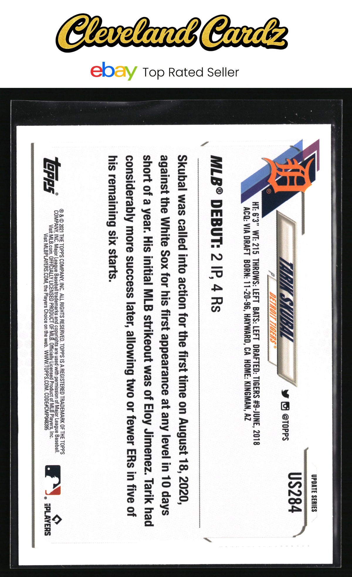2021 Topps Update #US284 Tarik Skubal