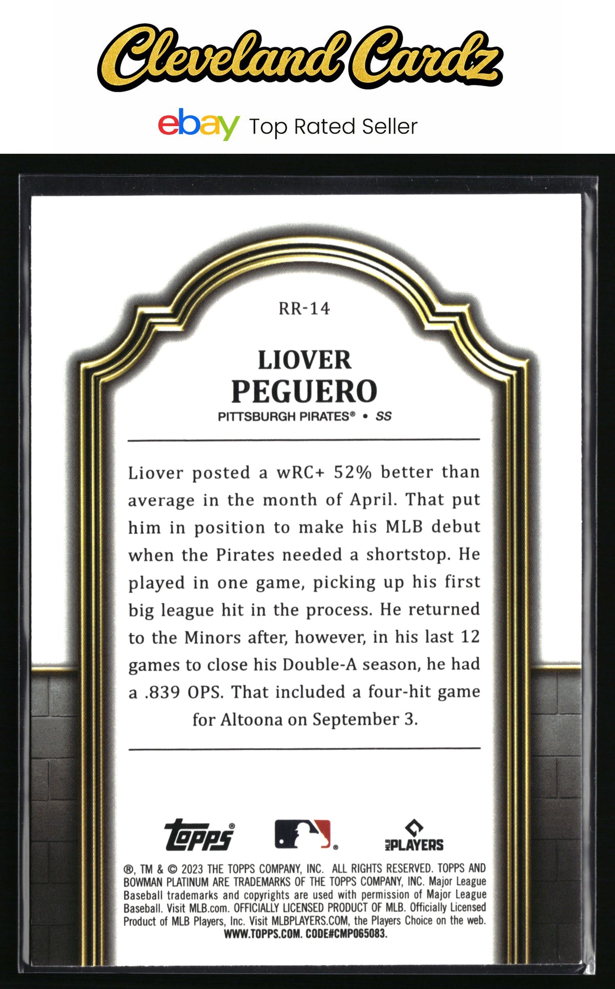 2023 Bowman Platinum #RR-14 Liover Peguero Renowned Rookies