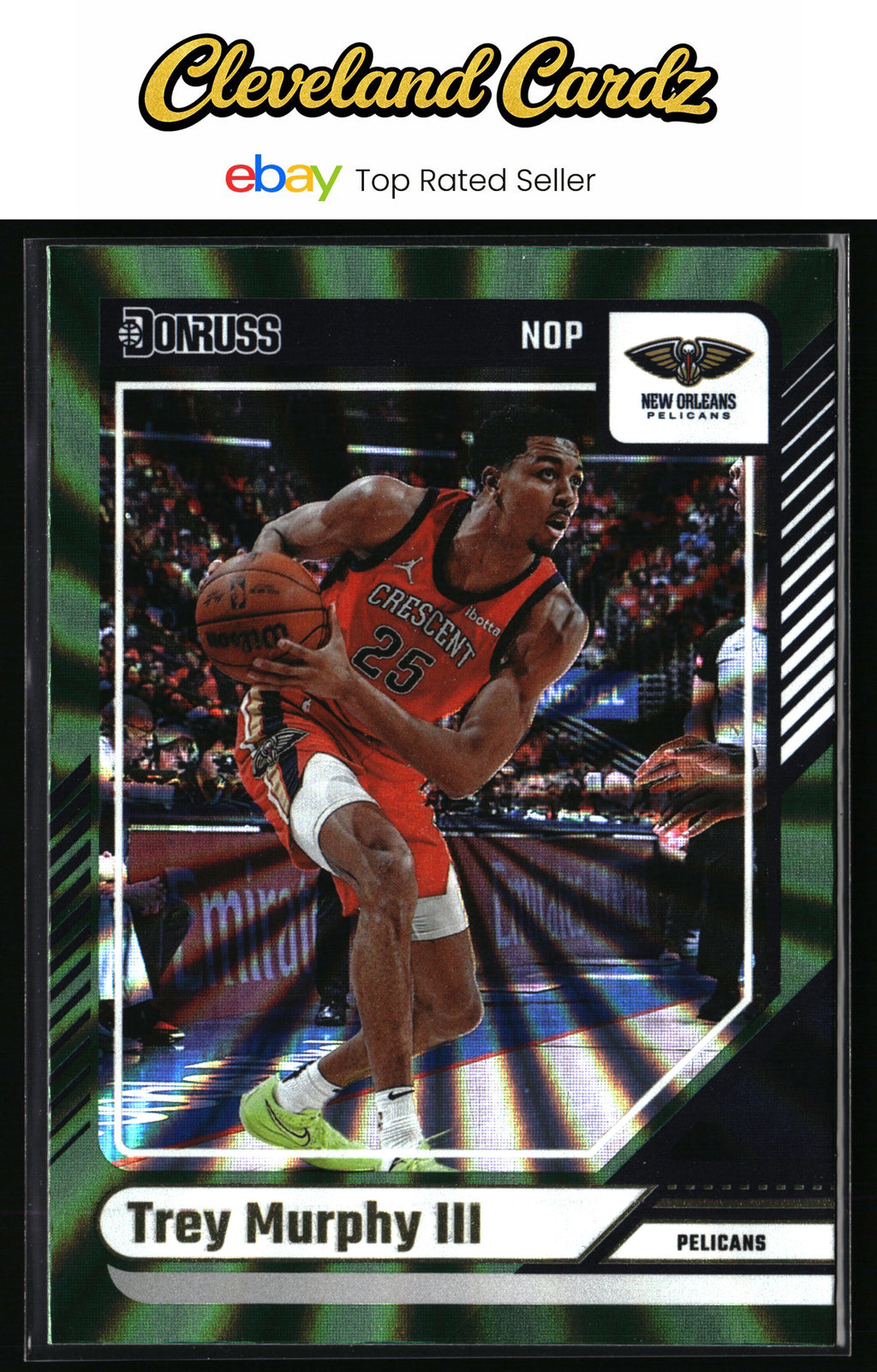 2024-25 Donruss #4 Trey Murphy III Holo Green Laser