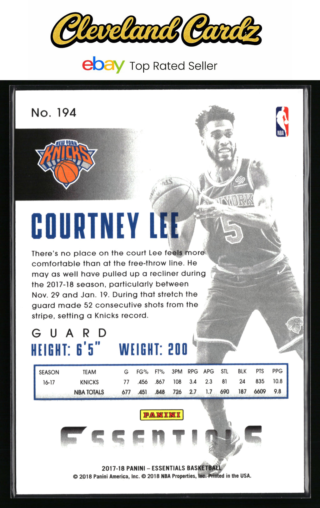 2017-18 Panini Essentials #194 Courtney Lee