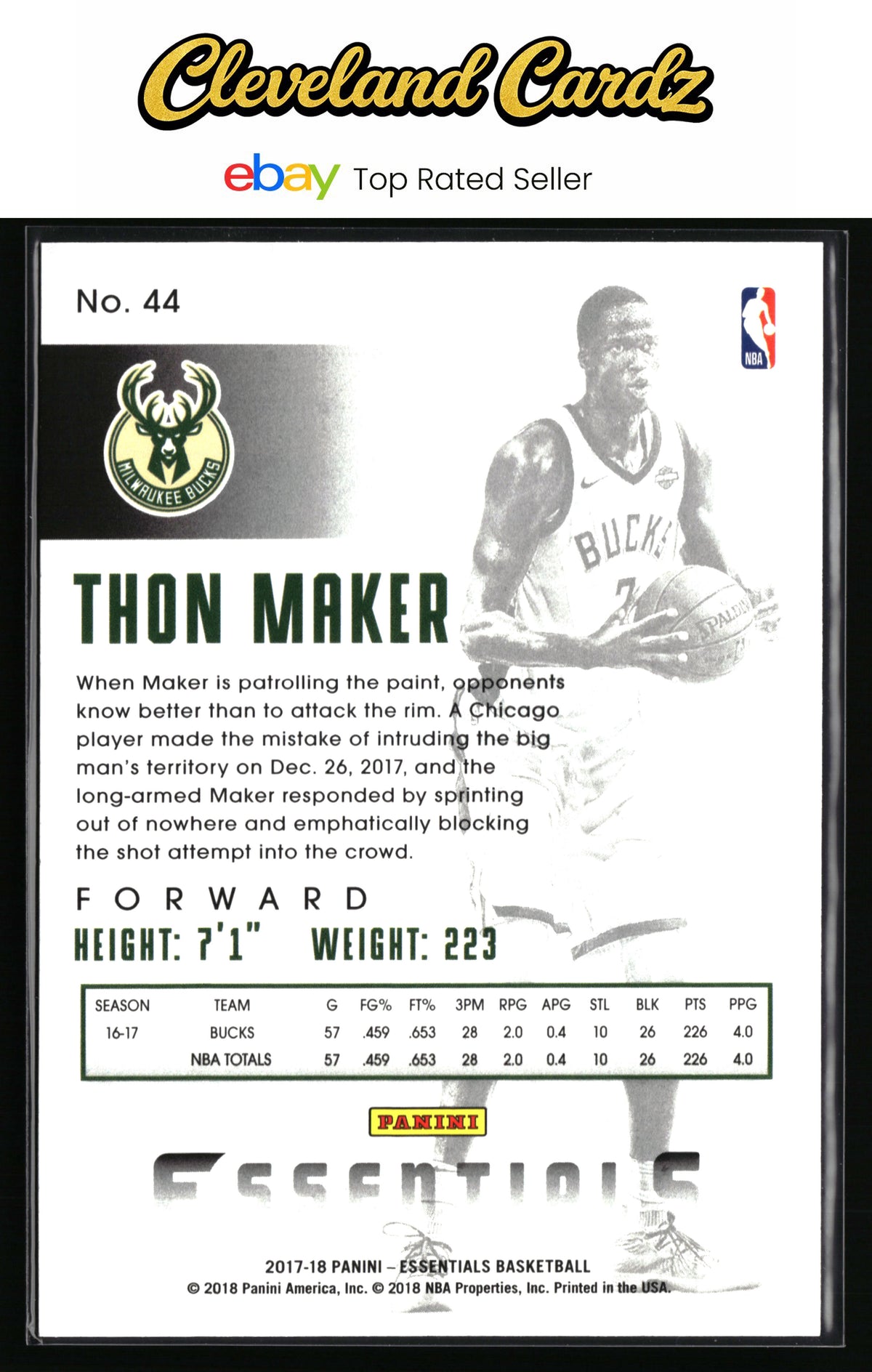 2017-18 Panini Essentials #44 Thon Maker
