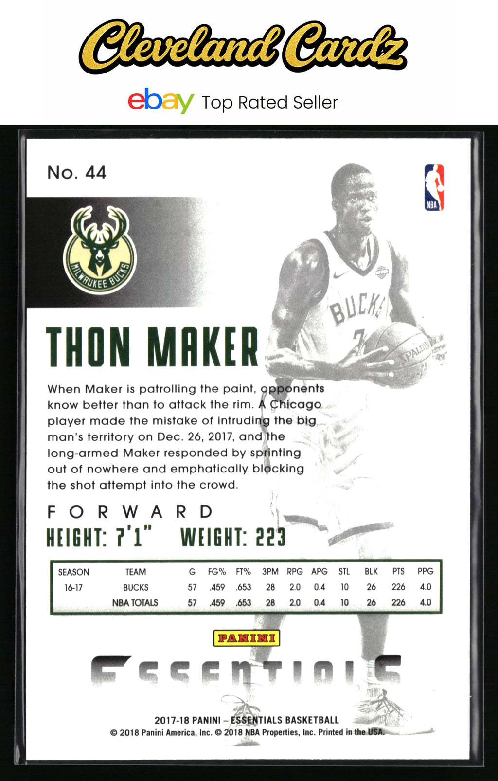 2017-18 Panini Essentials #44 Thon Maker