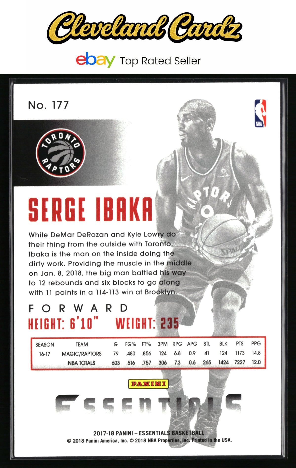 2017-18 Panini Essentials #177 Serge Ibaka