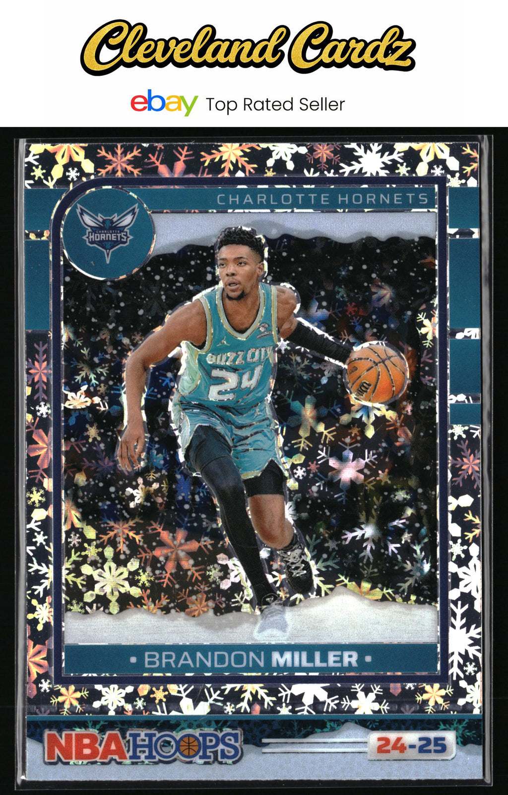 2024-25 Hoops Winter #224 Brandon Miller Prizms Premium