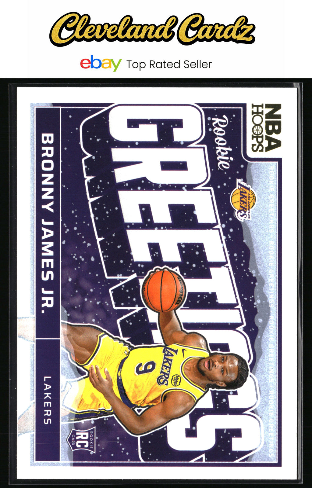 2024-25 Hoops Winter #6 Bronny James Jr. Rookie Greetings