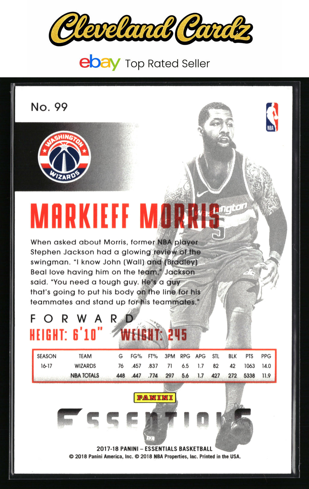 2017-18 Panini Essentials #99 Markieff Morris
