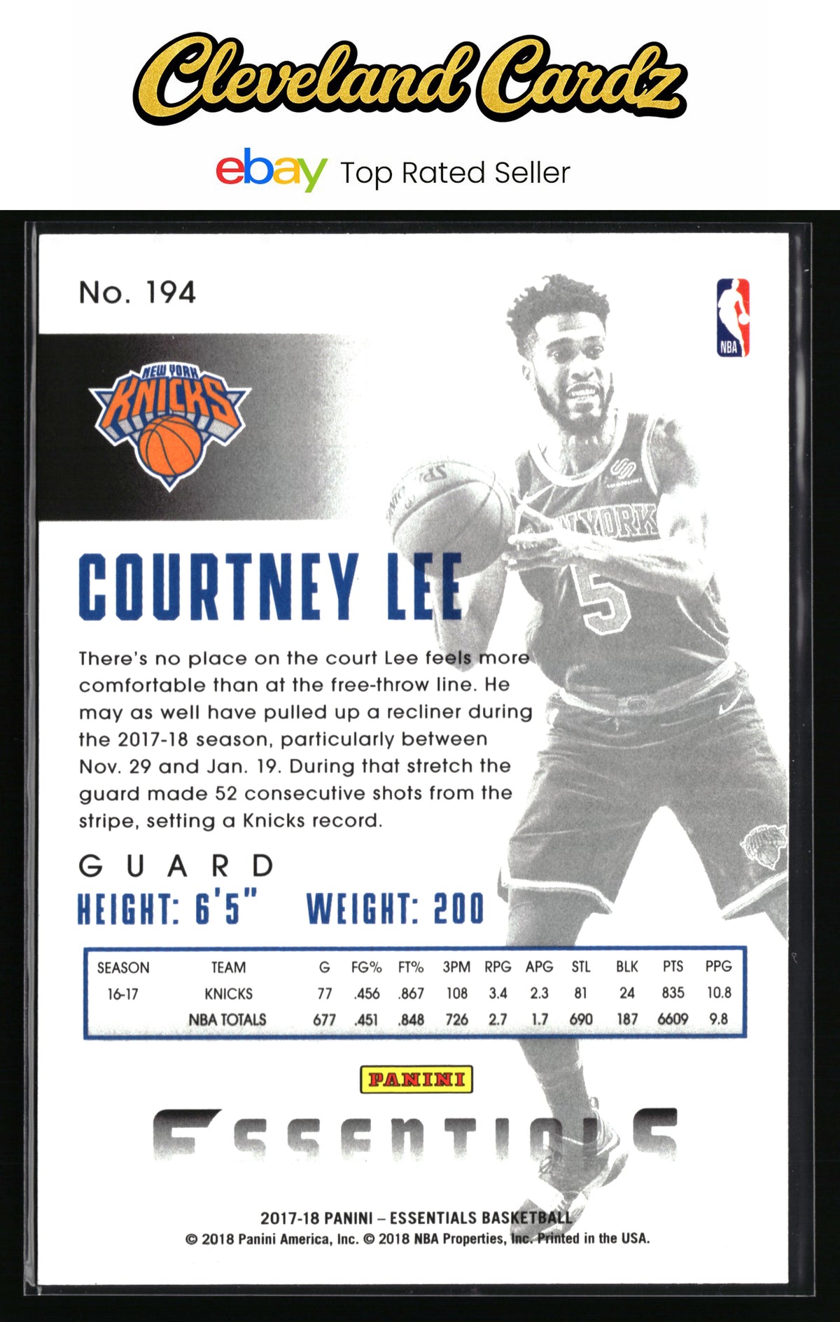 2017-18 Panini Essentials #194 Courtney Lee