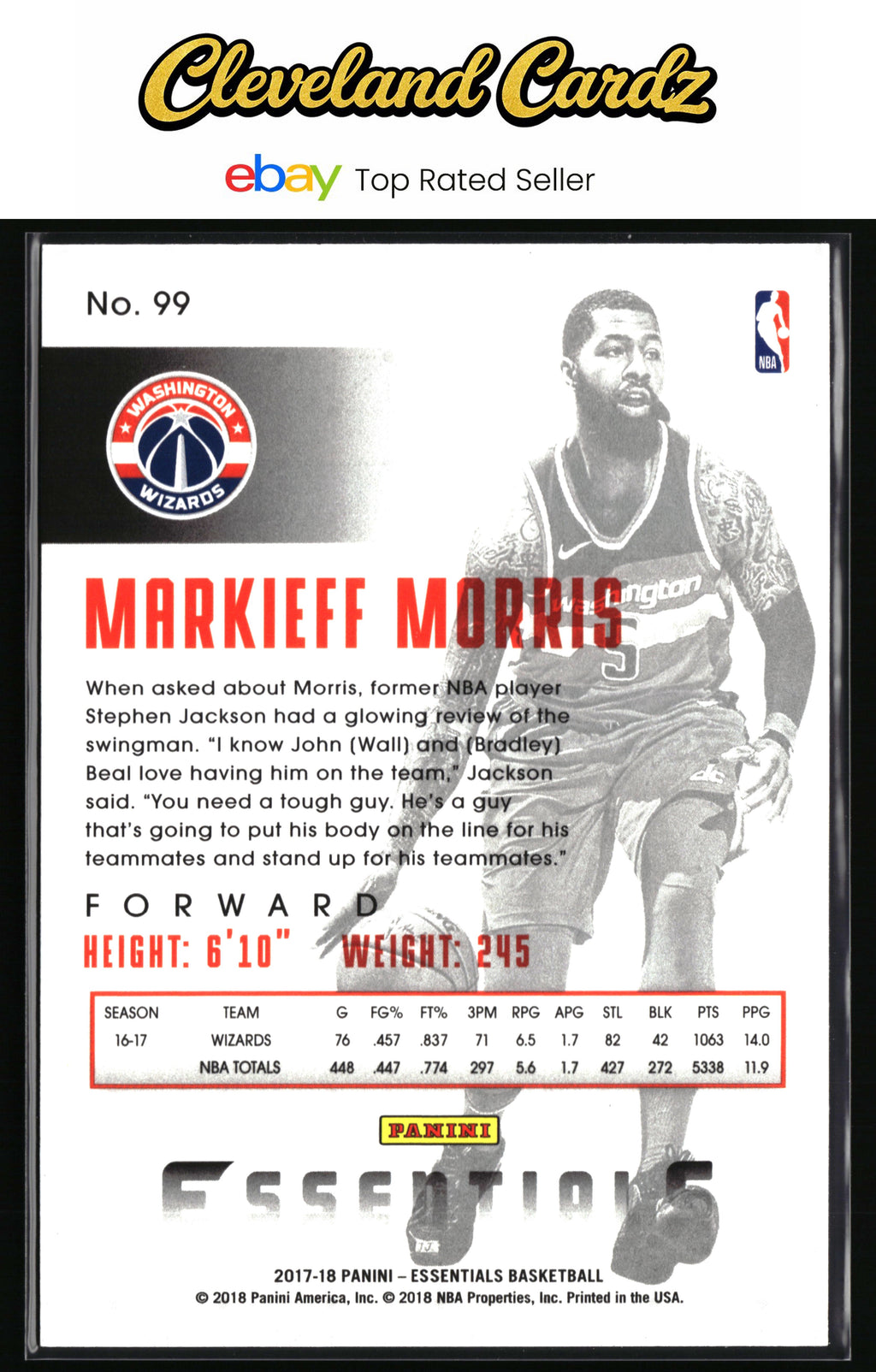 2017-18 Panini Essentials #99 Markieff Morris