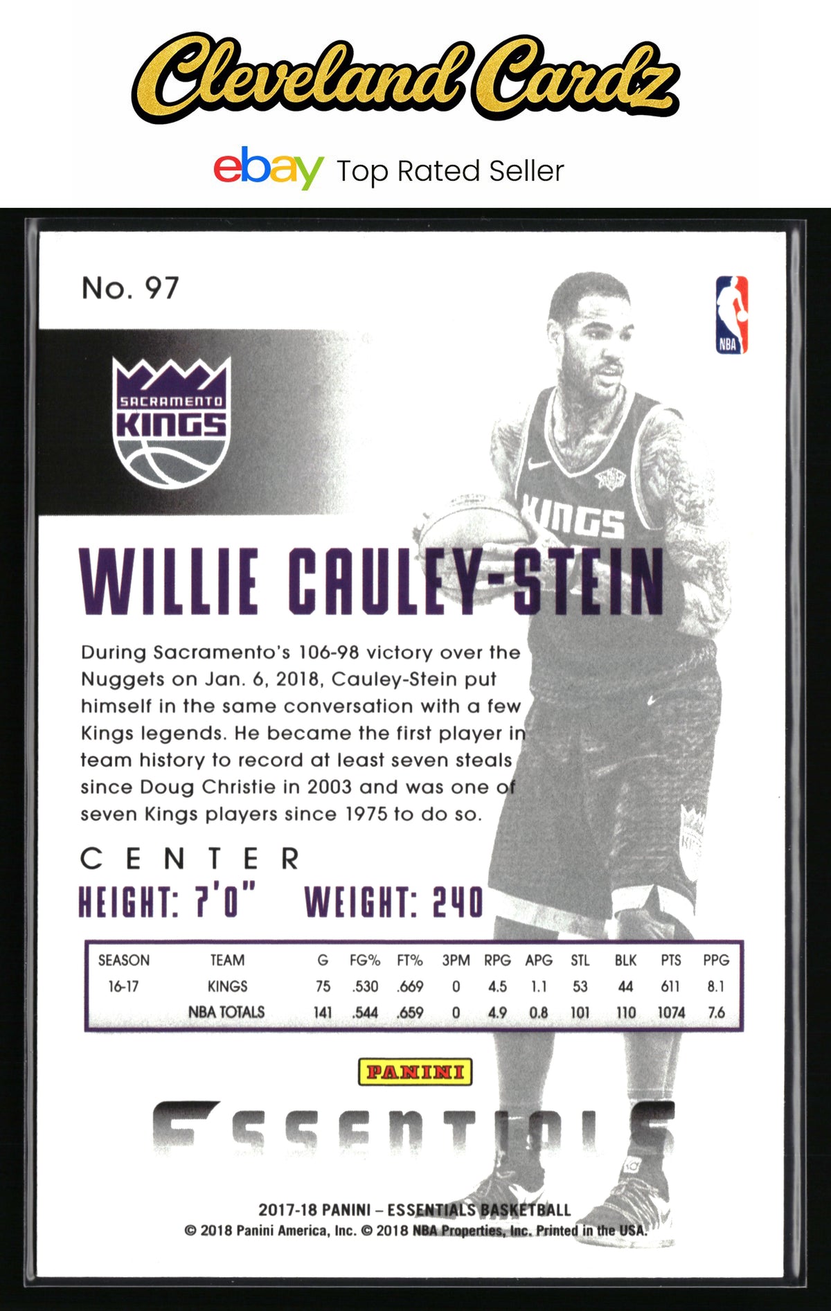 2017-18 Panini Essentials #97 Willie Cauley-Stein
