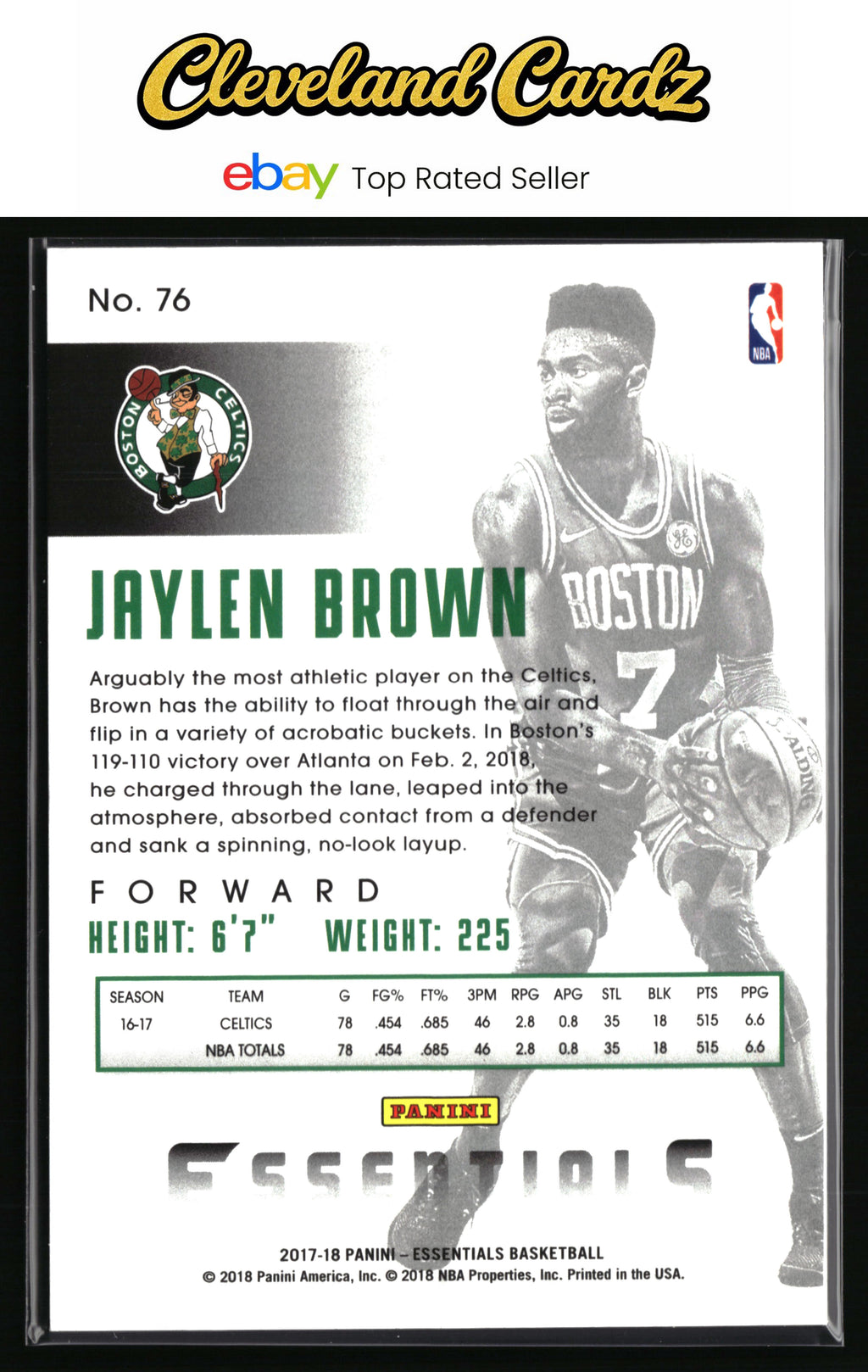 2017-18 Panini Essentials #76 Jaylen Brown