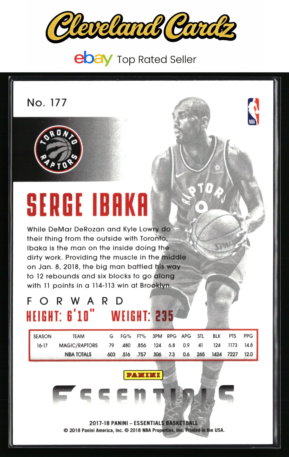 2017-18 Panini Essentials #177 Serge Ibaka