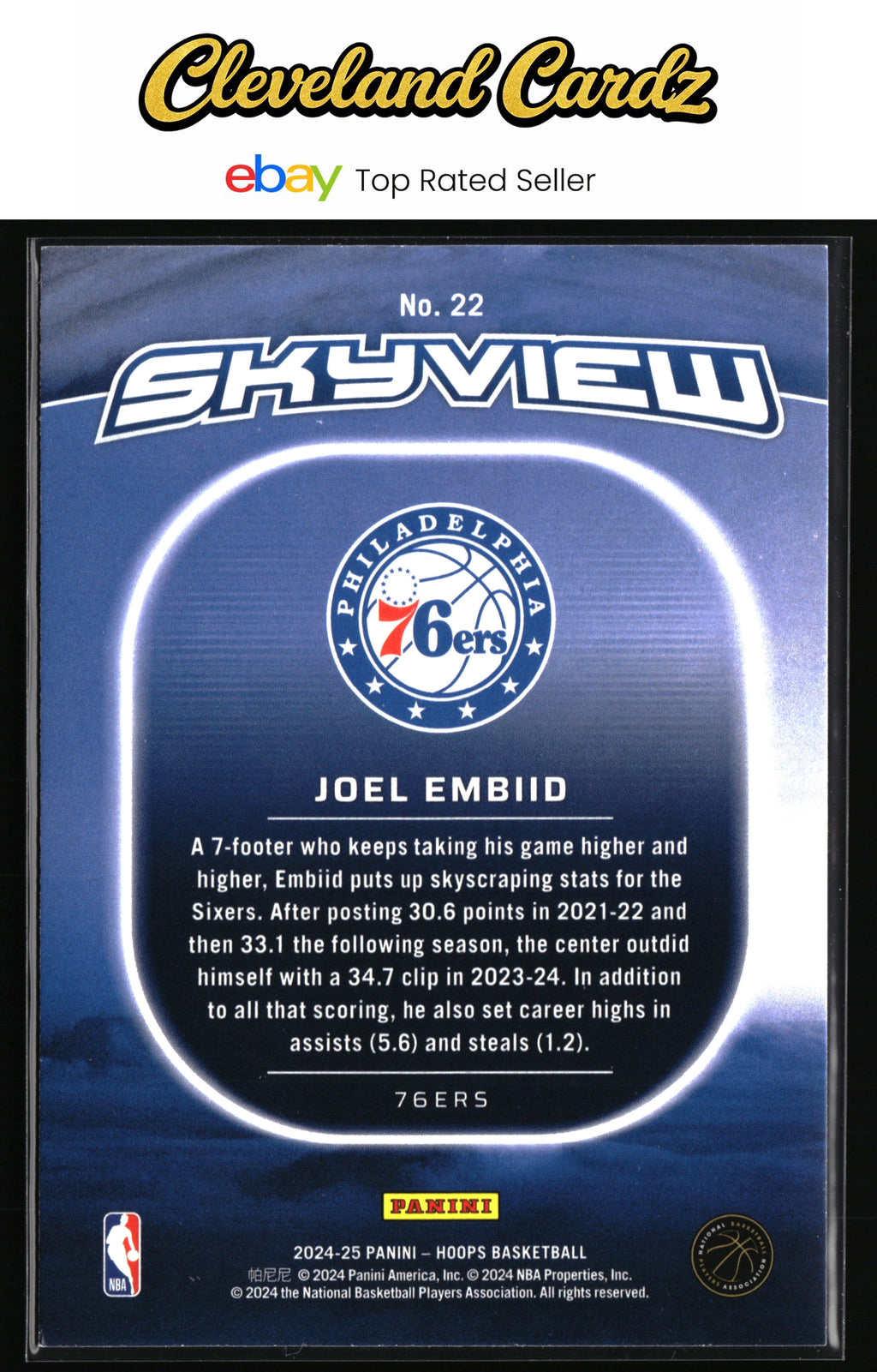 2024-25 Hoops #22 Joel Embiid Skyview