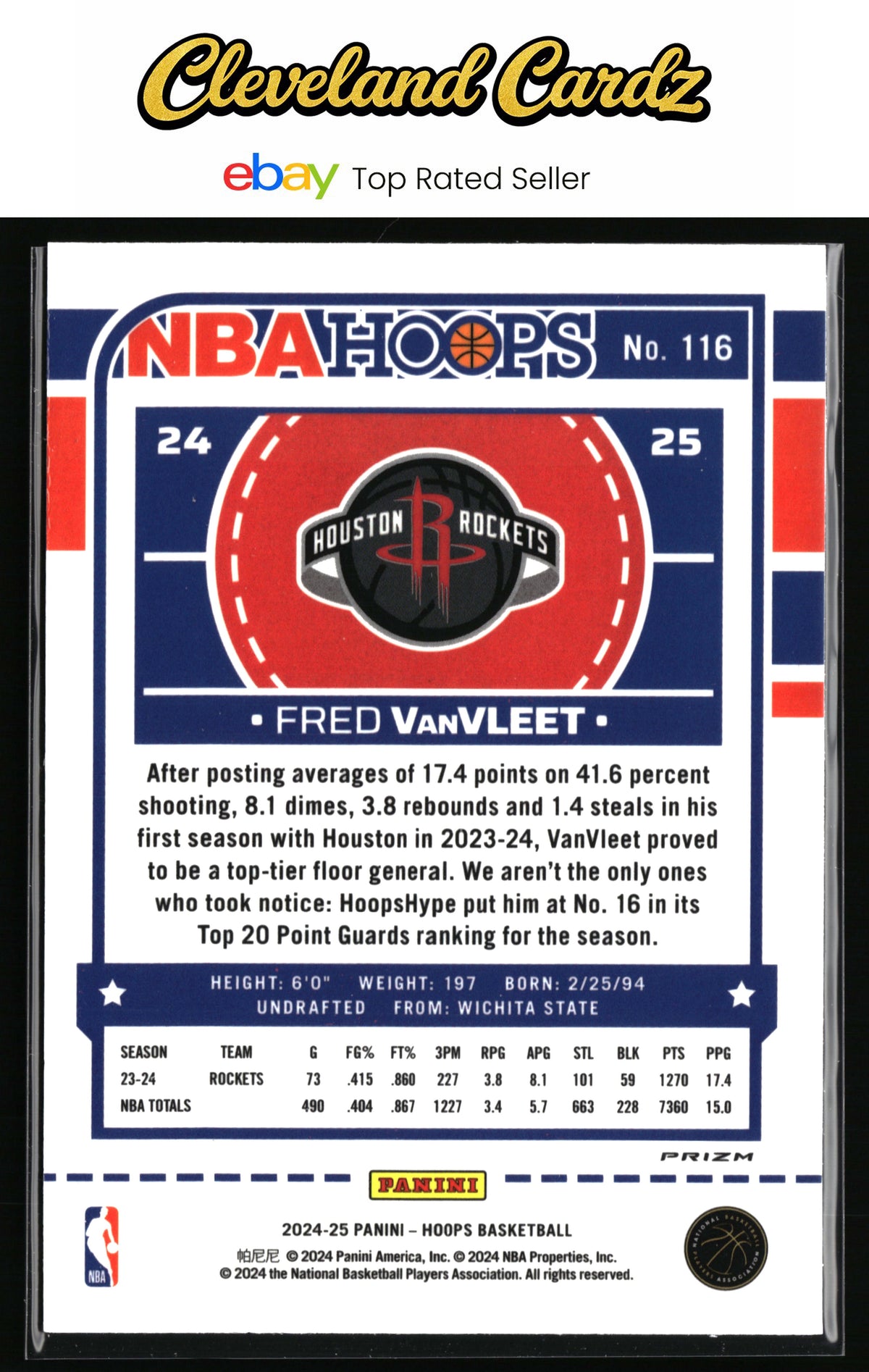 2024-25 Hoops Winter #116 Fred VanVleet Prizms Premium