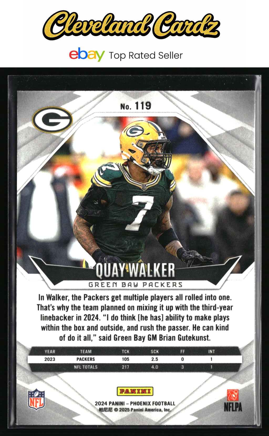 2024 Panini Phoenix #119 Quay Walker International